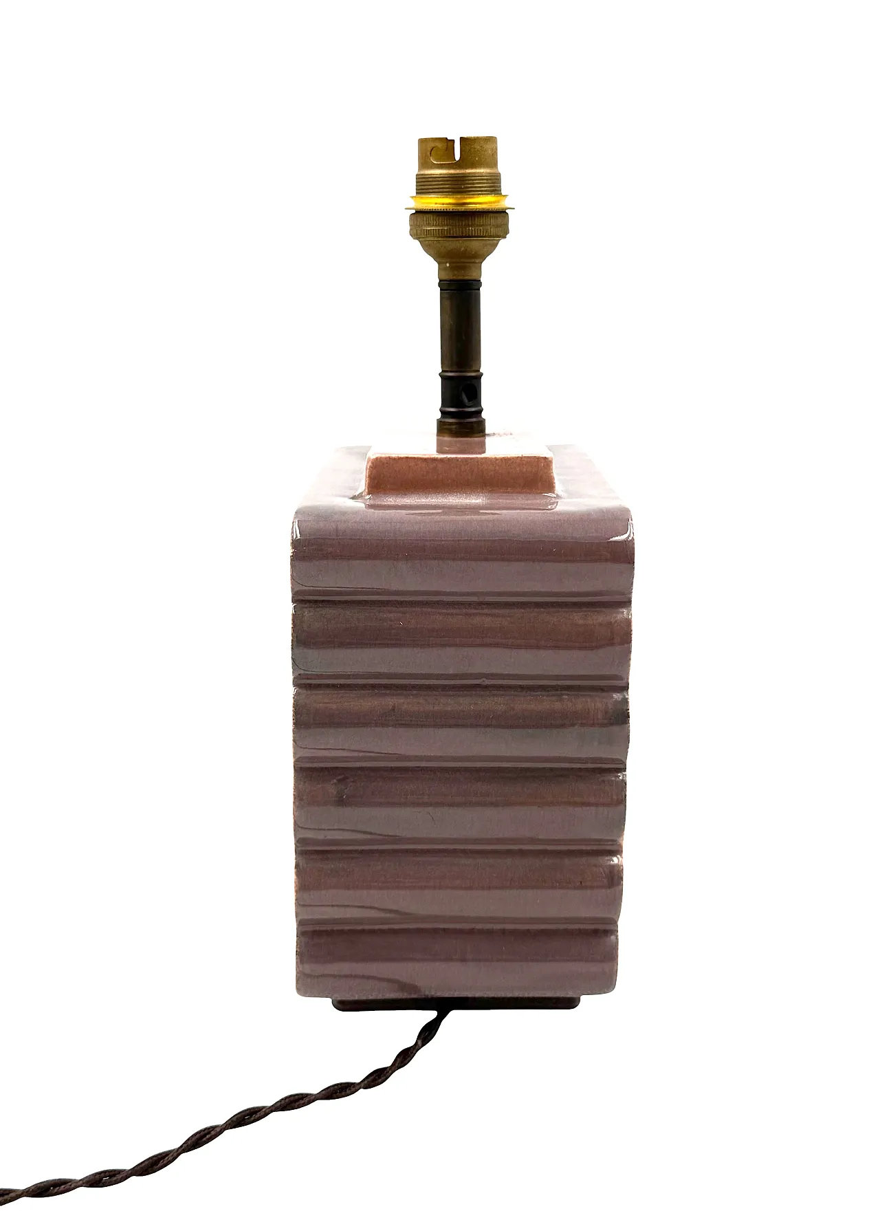 Lampada da tavolo in ceramica Art Déco di Andre Fau Francia, anni '40 10