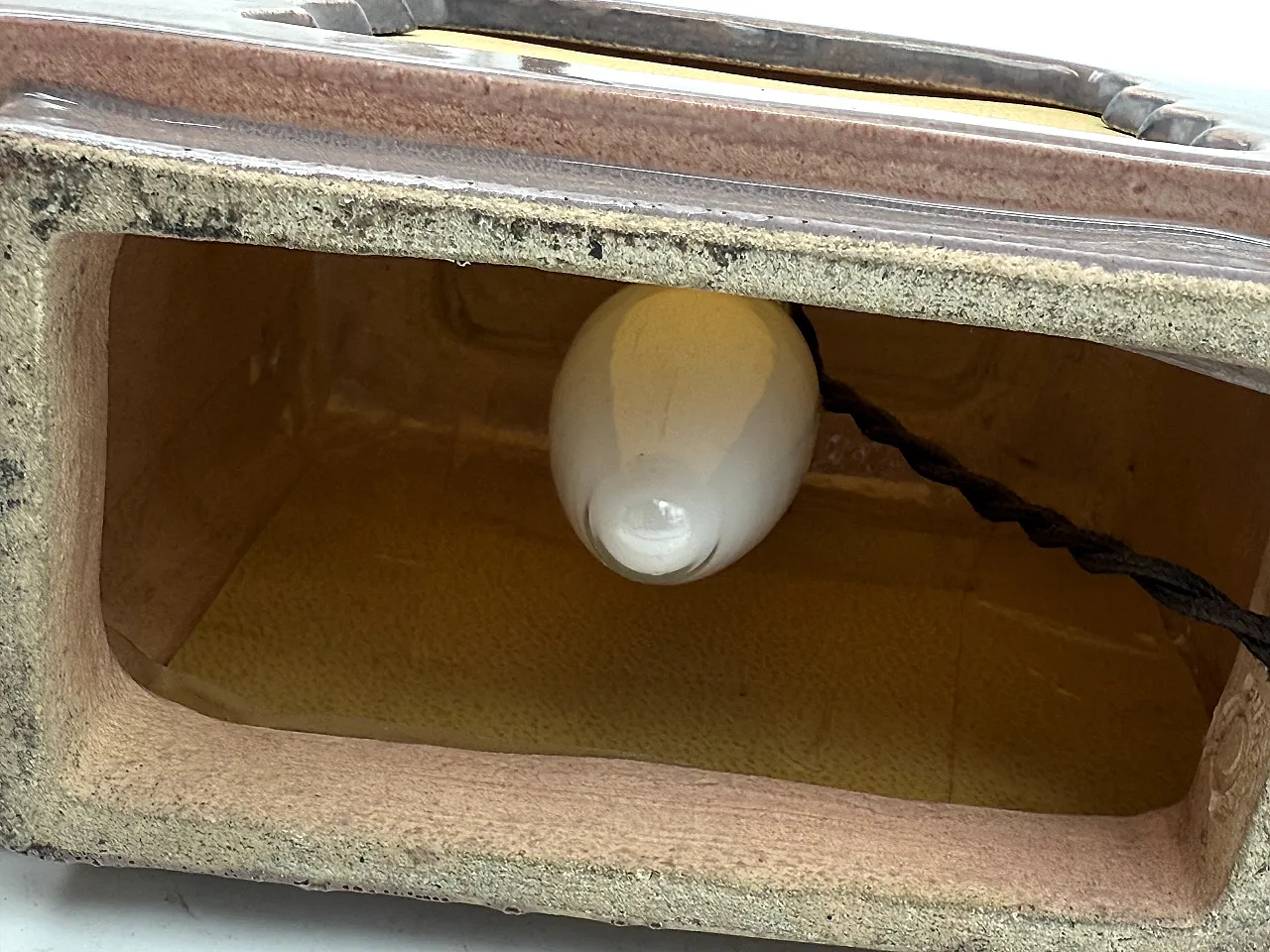 Lampada da tavolo in ceramica Art Déco di Andre Fau Francia, anni '40 14