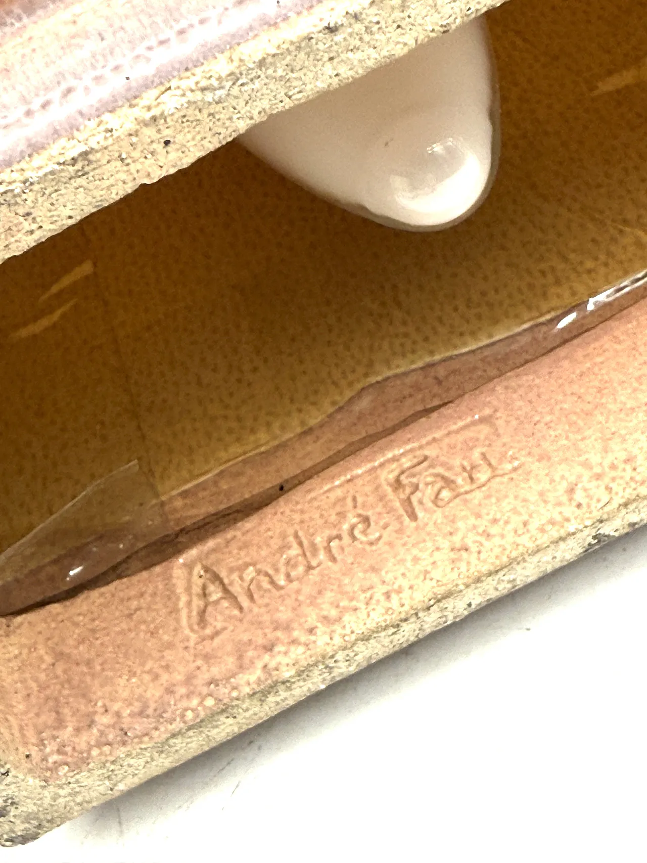 Lampada da tavolo in ceramica Art Déco di Andre Fau Francia, anni '40 16