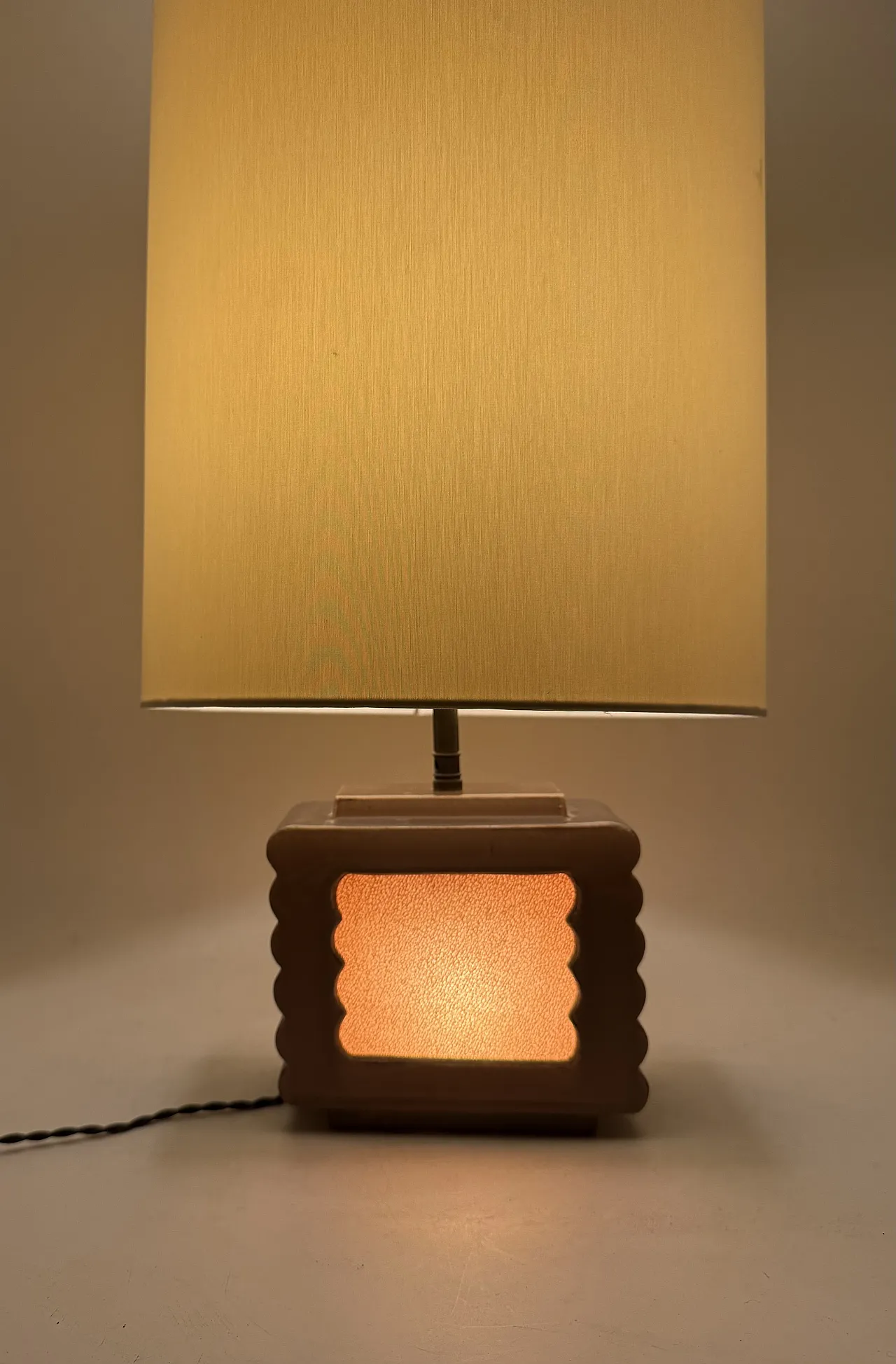 Lampada da tavolo in ceramica Art Déco di Andre Fau Francia, anni '40 18