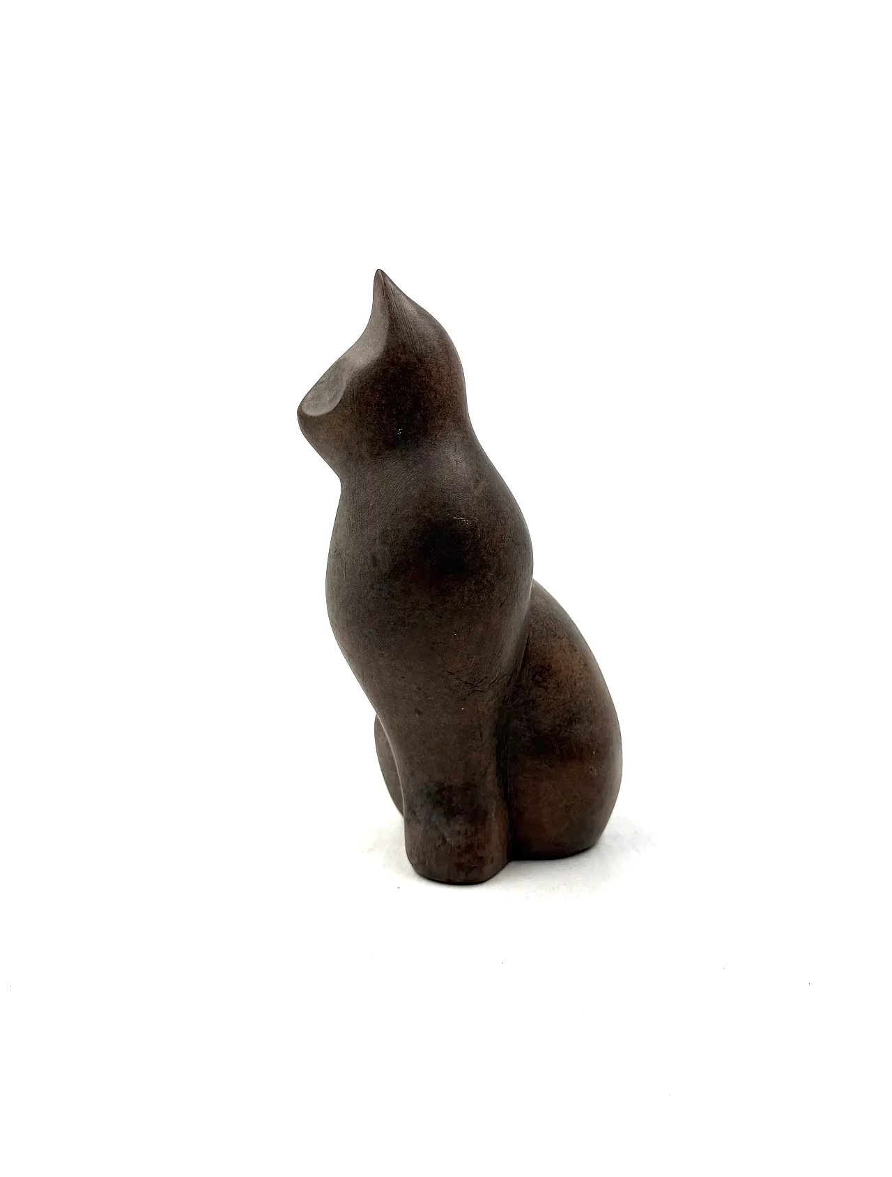 Scultura cubista di Christian Pradier gatto in ceramica, 1980 11
