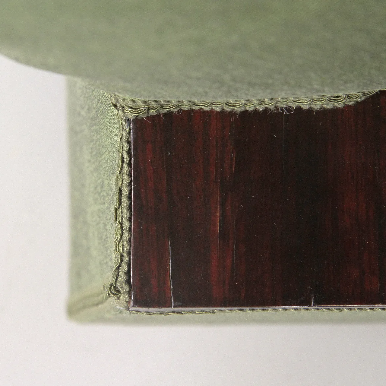 Coppia di poltrone Art Deco in tessuto verde, anni '30 4