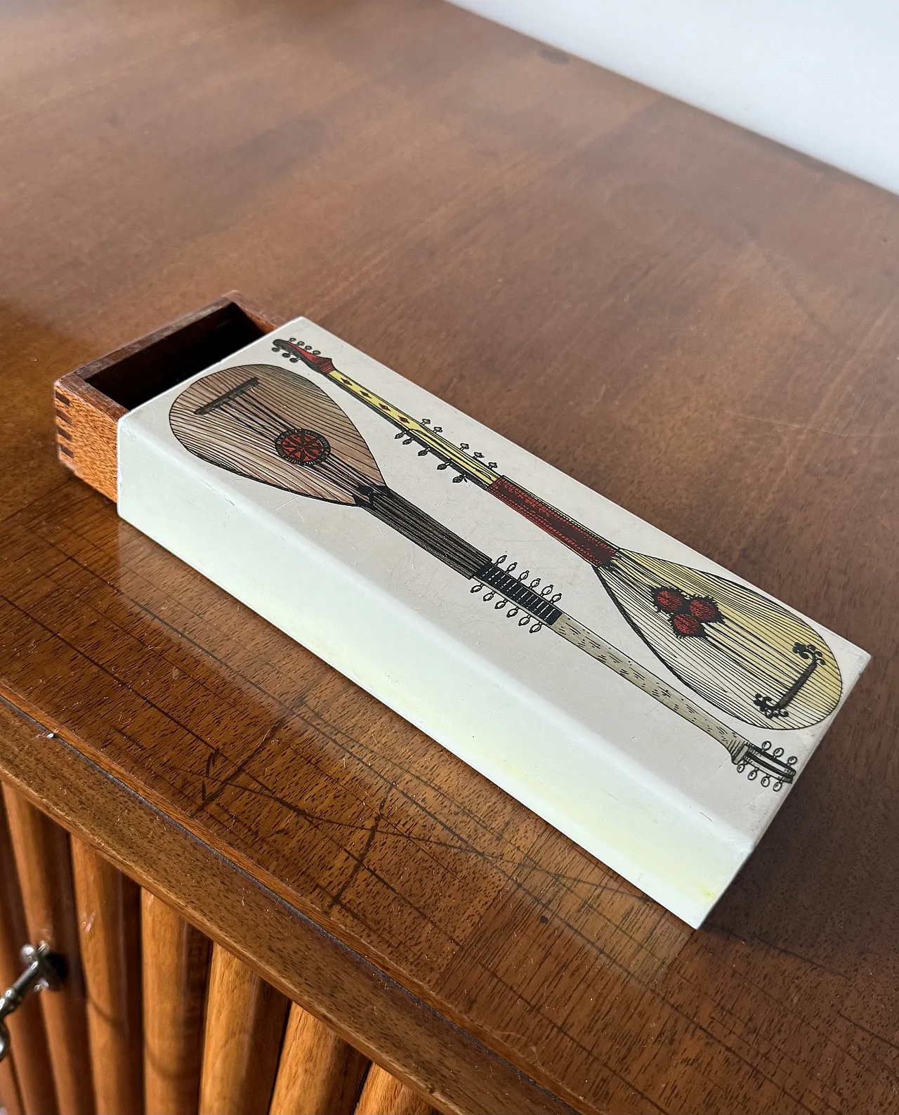 Mandolins cigar box by Piero Fornasetti, Italy 1960 3