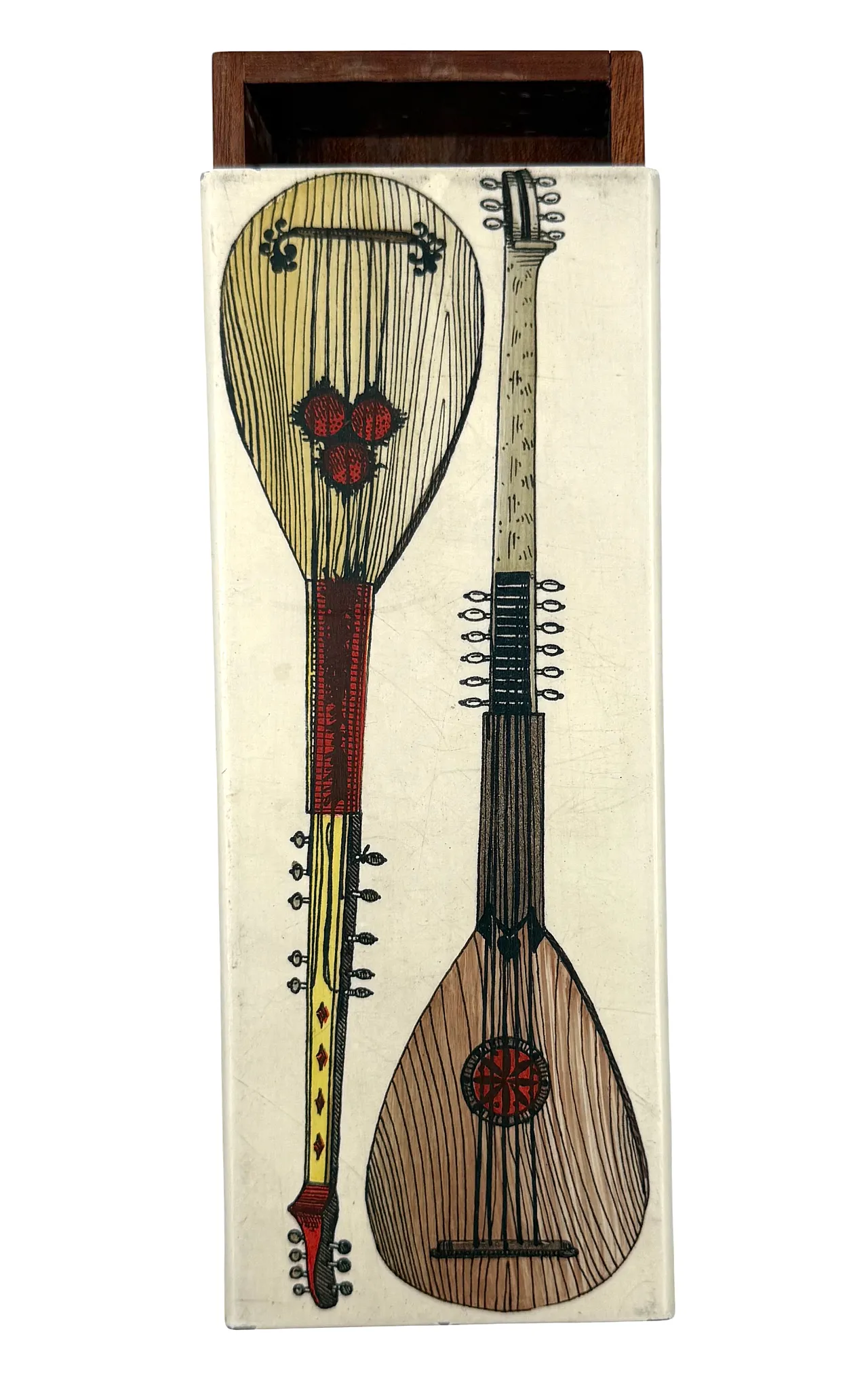 Mandolins cigar box by Piero Fornasetti, Italy 1960 8