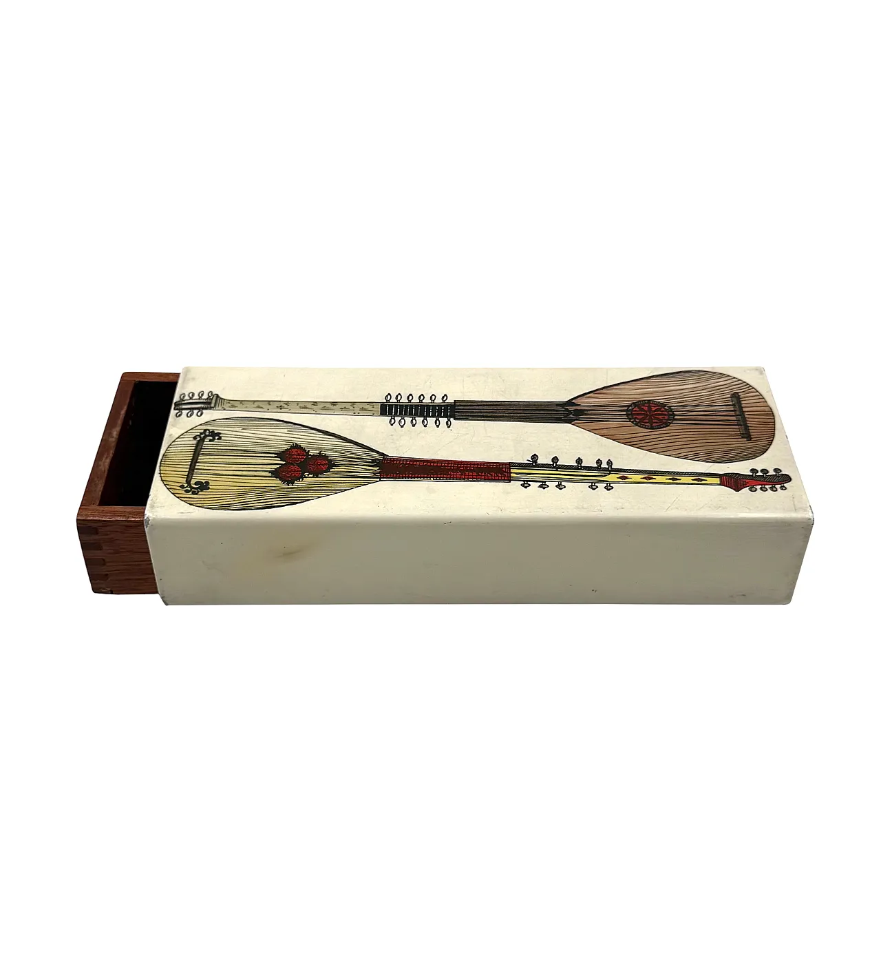 Mandolins cigar box by Piero Fornasetti, Italy 1960 10