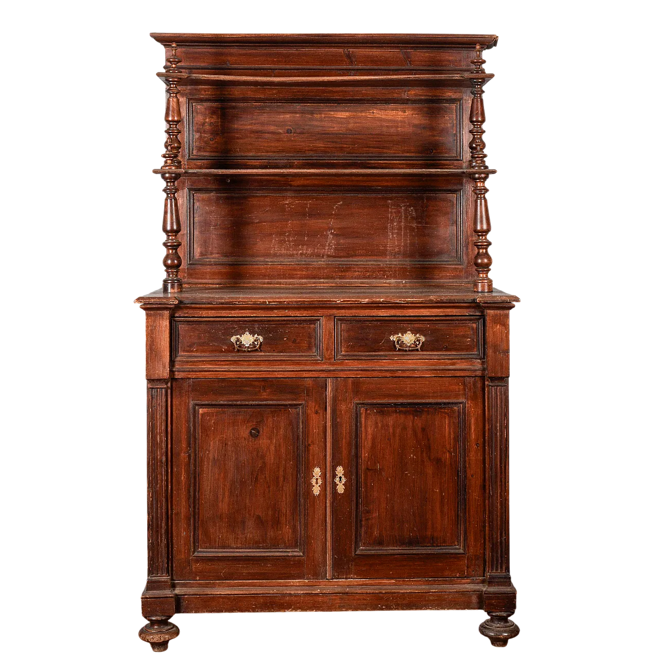 Credenza con piattaia in abete, fine '800 9