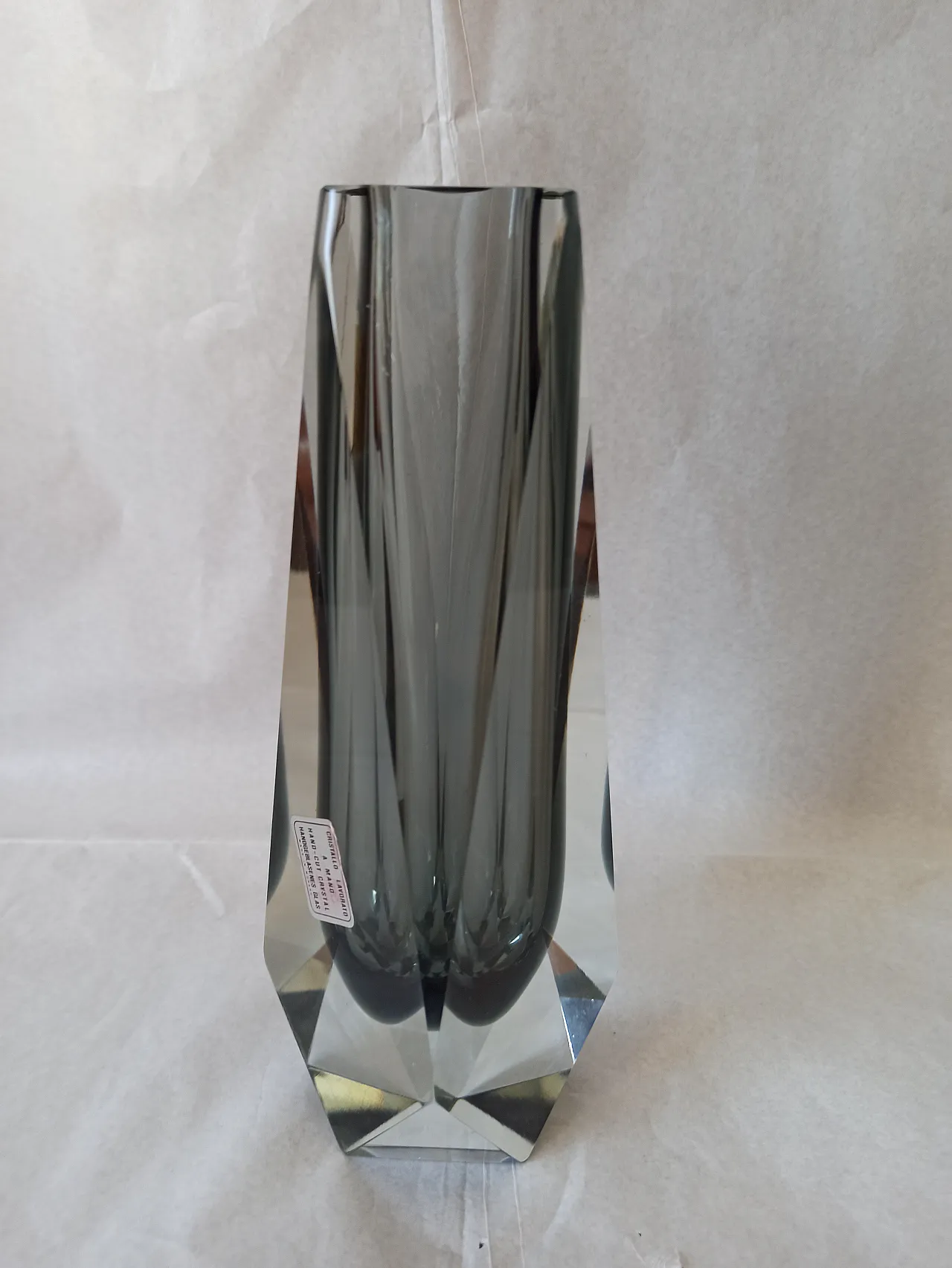 Vaso in vetro di Murano Flavio Poli per Seguso, anni '60 1