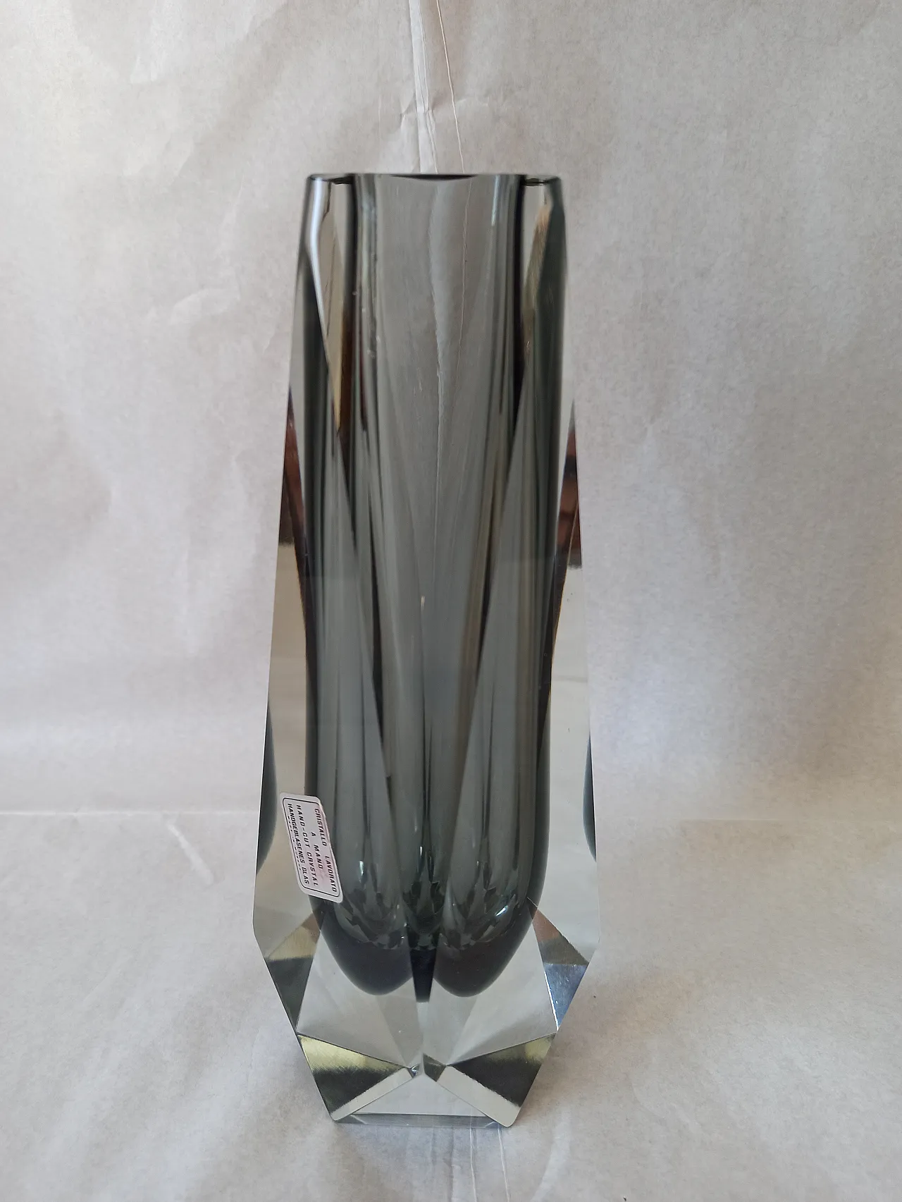 Vaso in vetro di Murano Flavio Poli per Seguso, anni '60 2