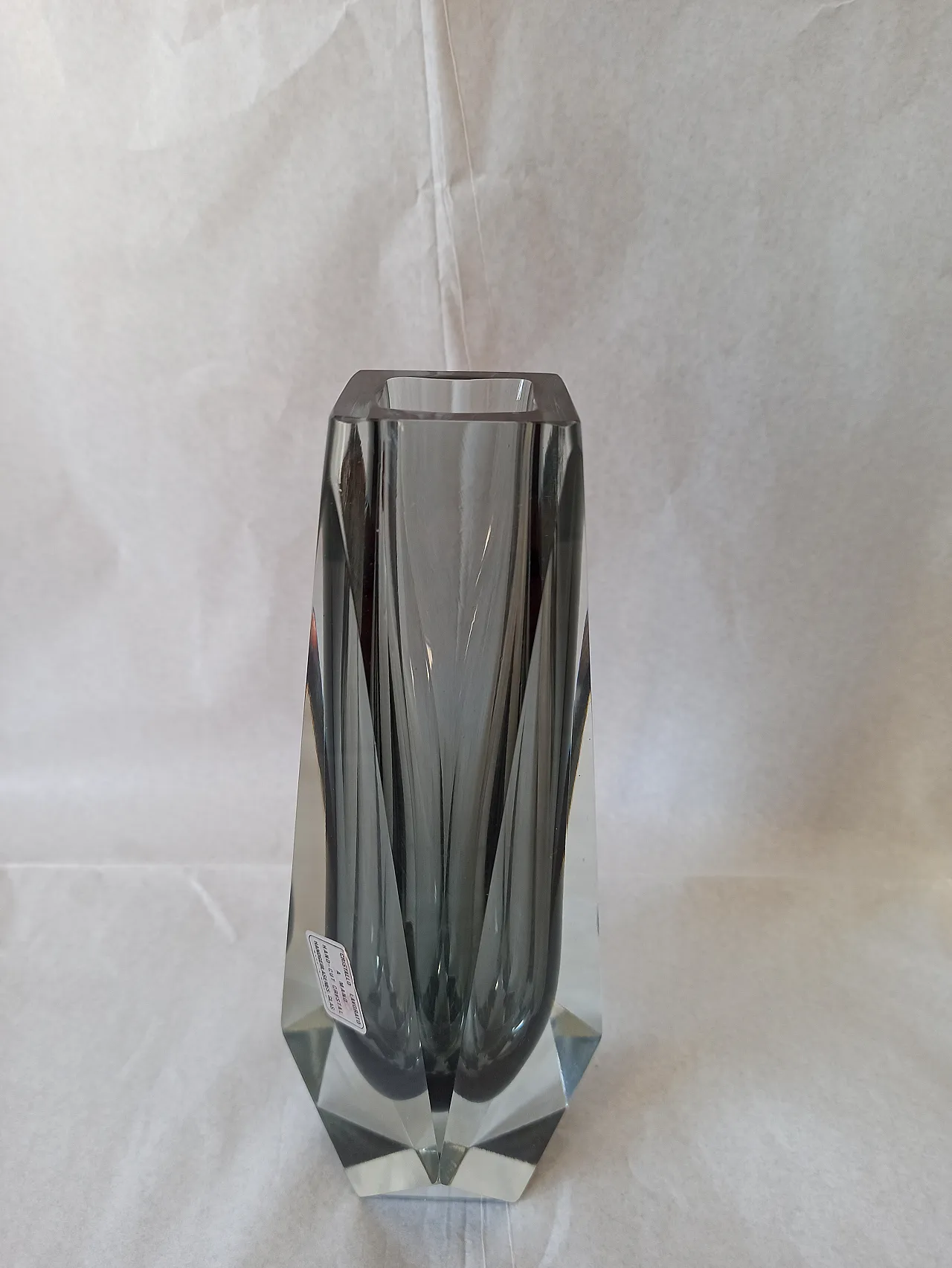 Vaso in vetro di Murano Flavio Poli per Seguso, anni '60 3