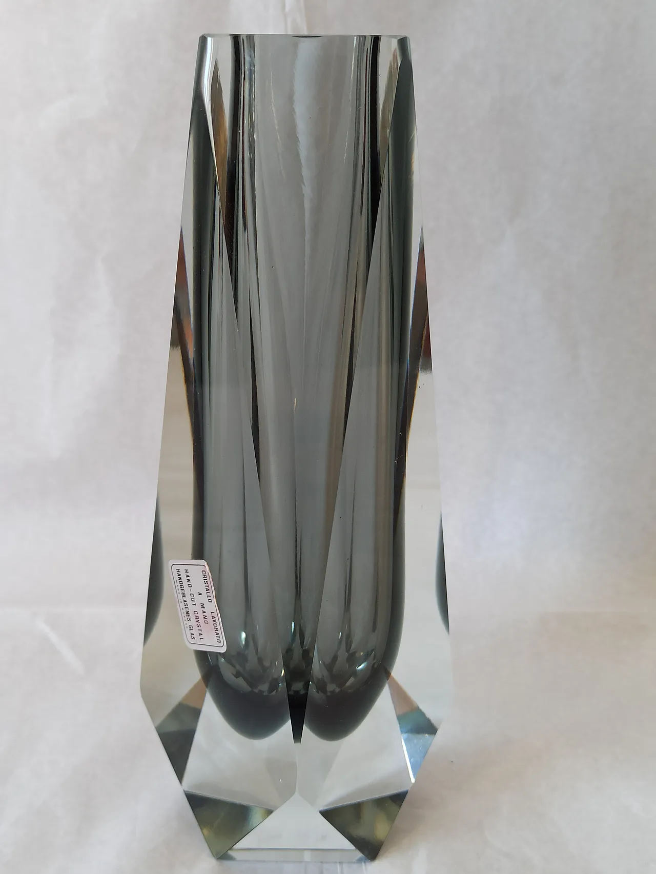 Vaso in vetro di Murano Flavio Poli per Seguso, anni '60 4