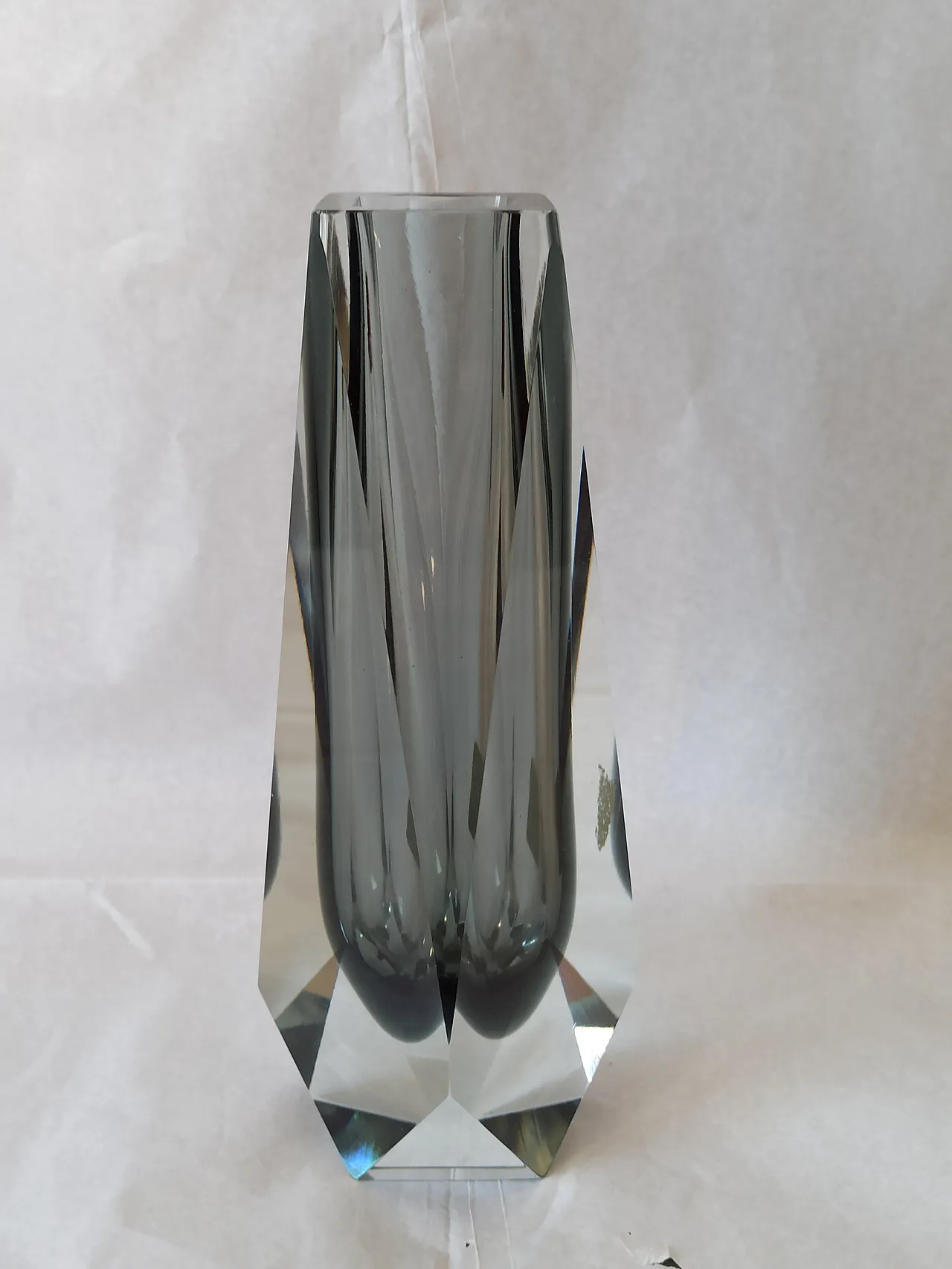 Vaso in vetro di Murano Flavio Poli per Seguso, anni '60 6