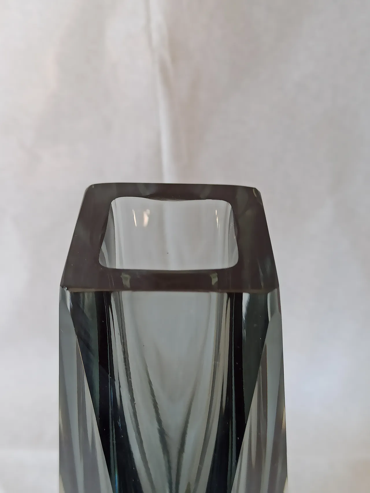 Vaso in vetro di Murano Flavio Poli per Seguso, anni '60 9