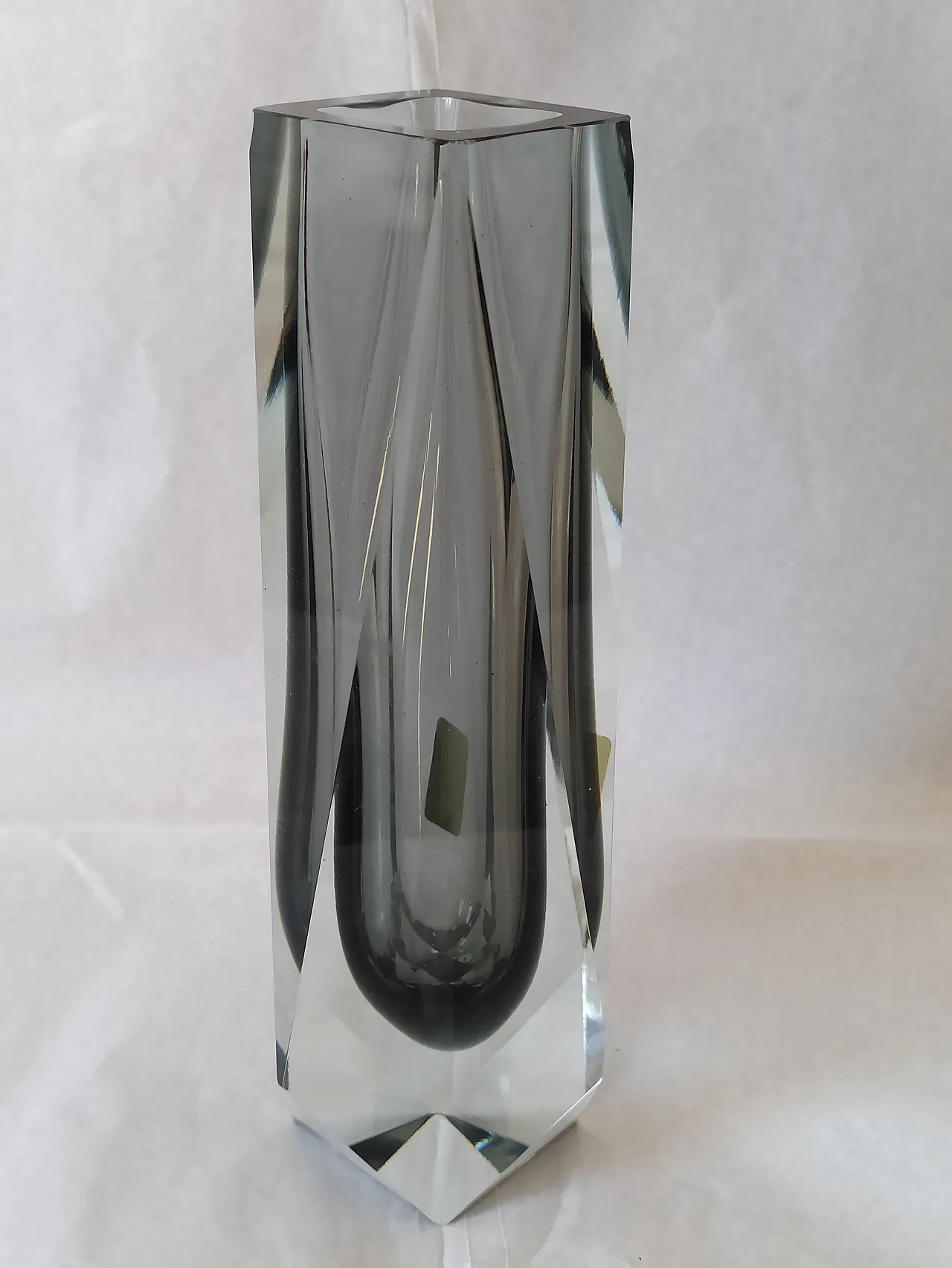 Vaso in vetro di Murano Flavio Poli per Seguso, anni '60 11