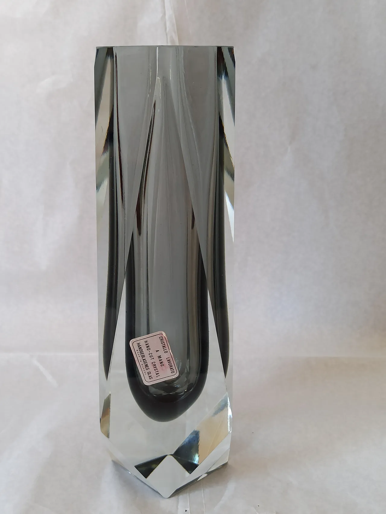 Vaso in vetro di Murano Flavio Poli per Seguso, anni '60 15