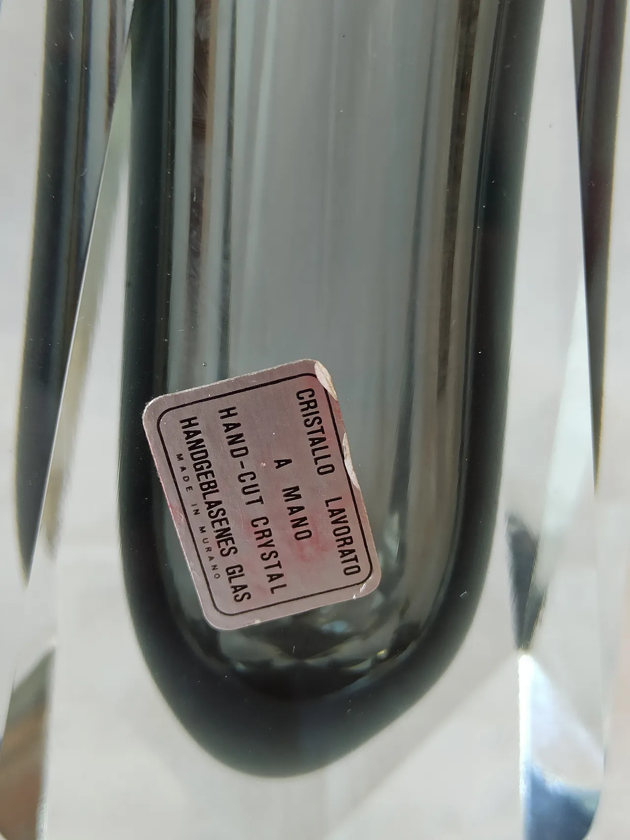 Vaso in vetro di Murano Flavio Poli per Seguso, anni '60 16