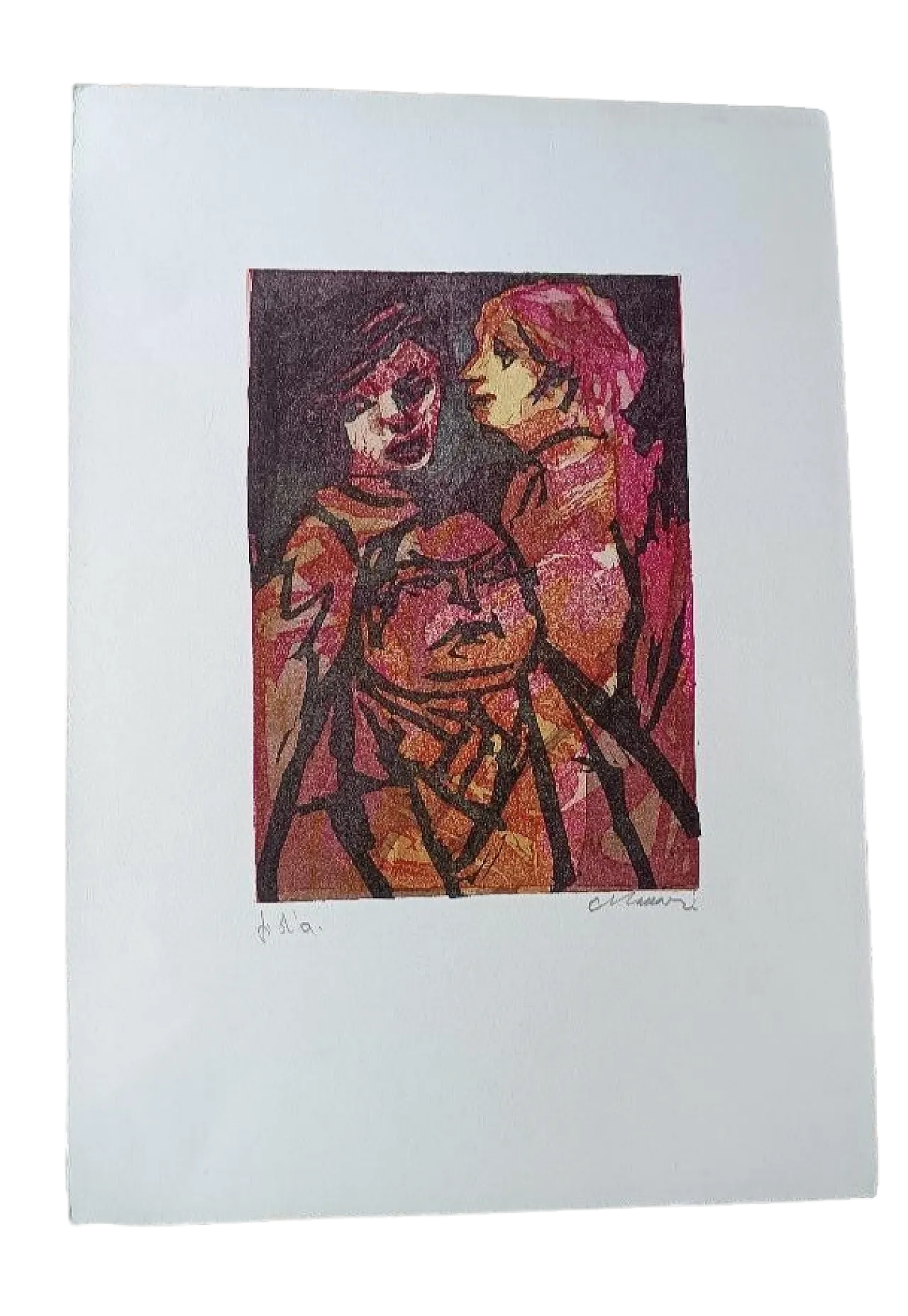 Litografia Prova d'autore di Mino Maccari, anni '80 4