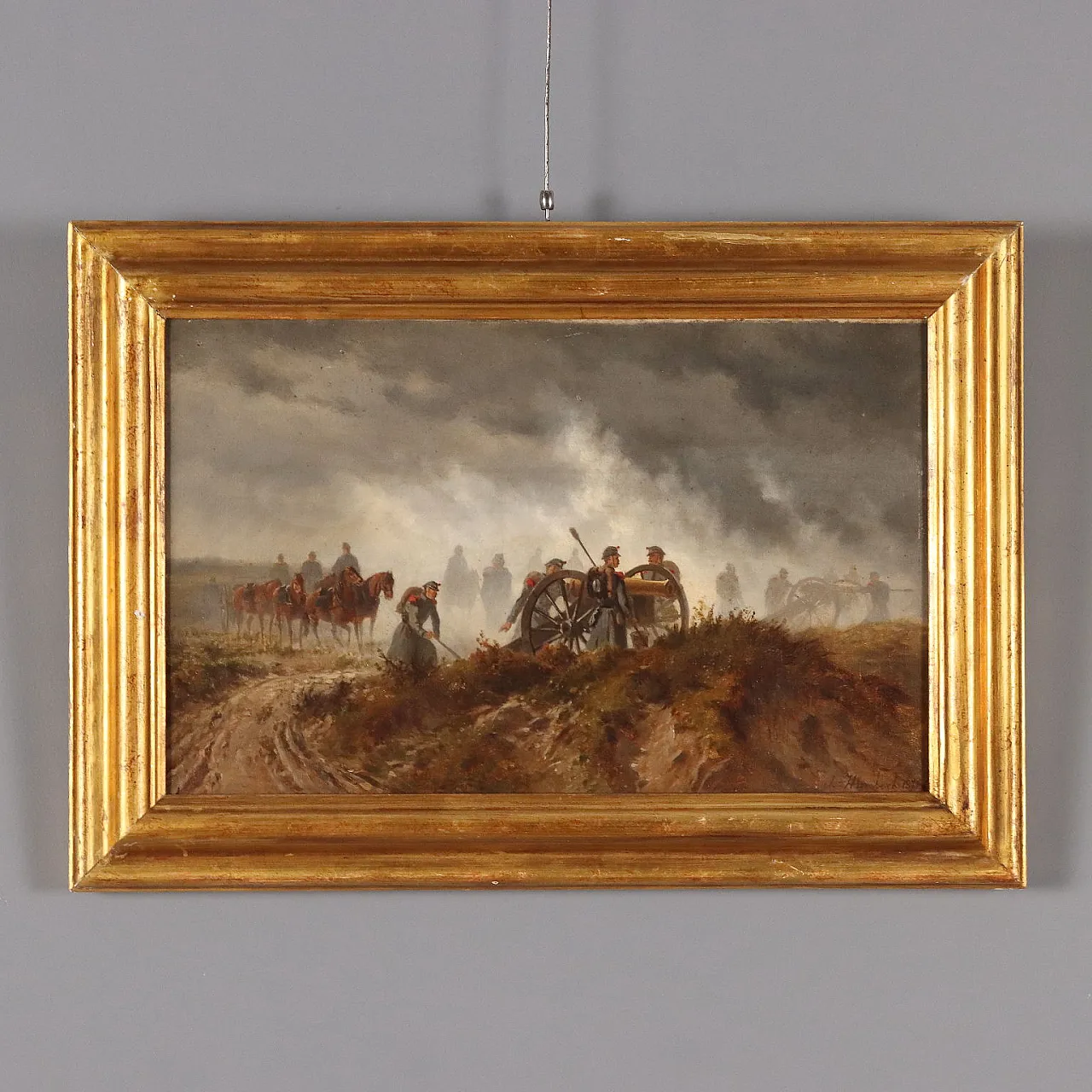Battle Scene by Charles Humbert, oil on canvas, 19th century 1