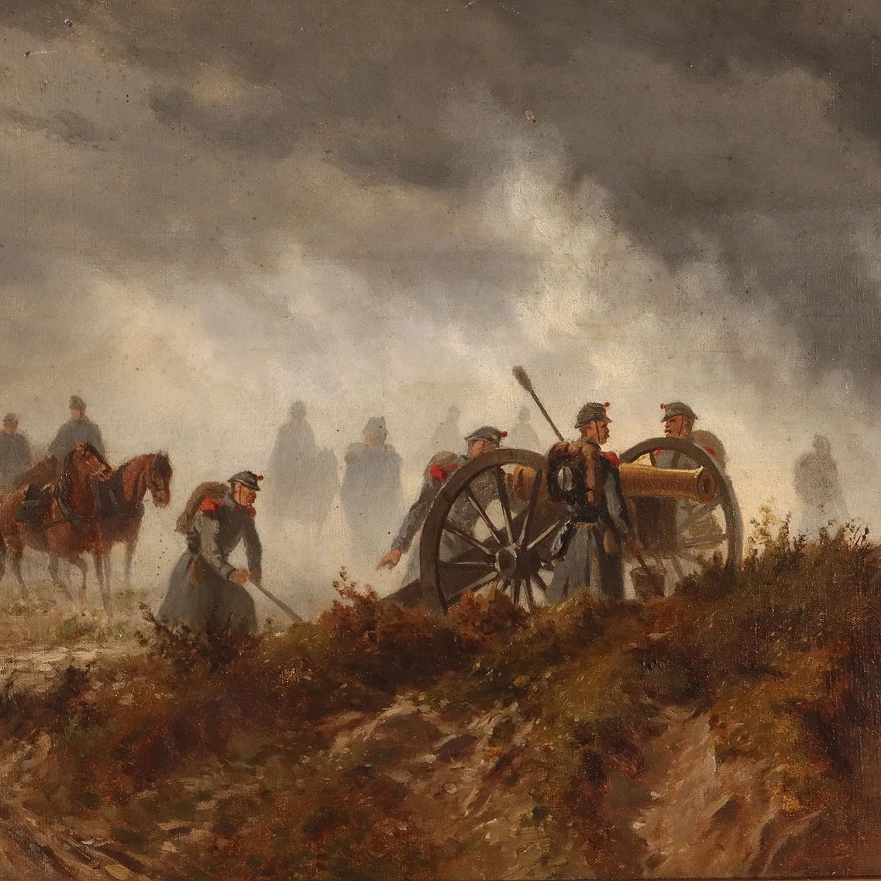 Battle Scene by Charles Humbert, oil on canvas, 19th century 3