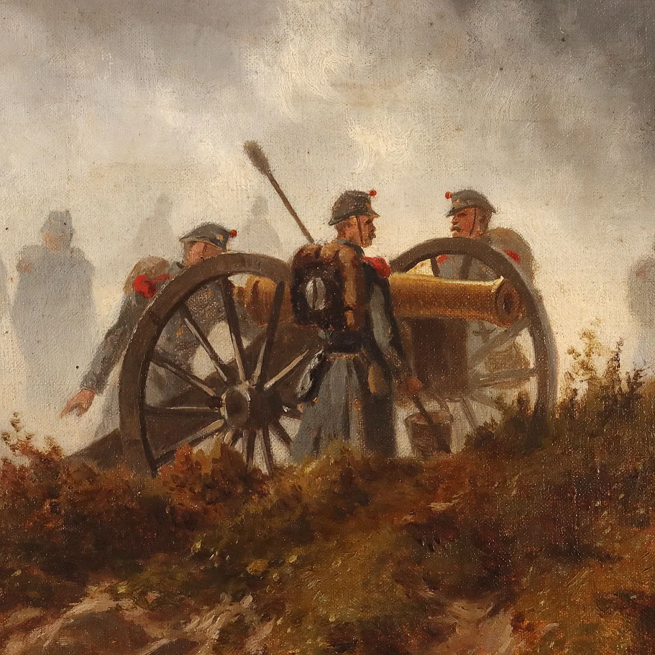Battle Scene by Charles Humbert, oil on canvas, 19th century 6