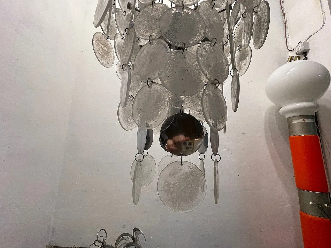 Space Age Murano Glass Chandelier by Nason Mille Luna, Italy, 1960s 10