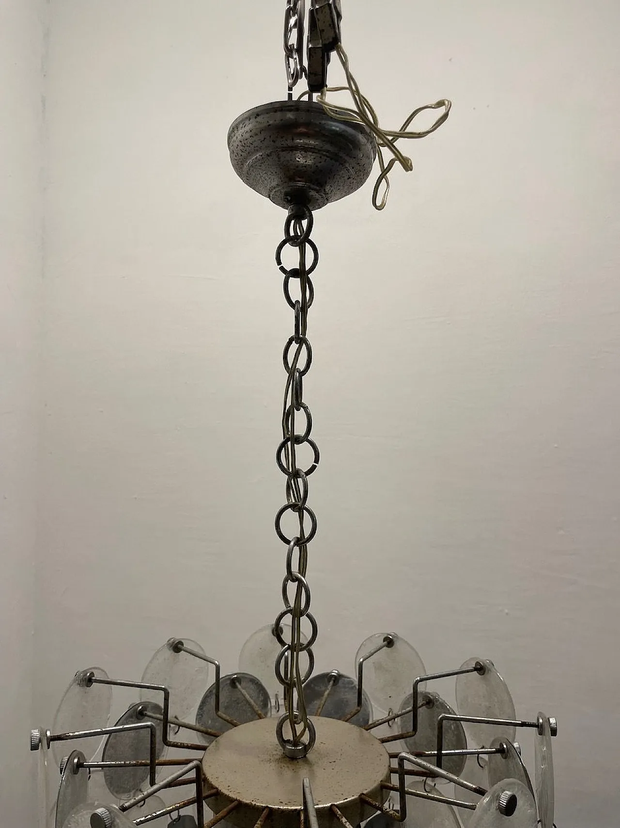 Space Age Murano Glass Chandelier by Nason Mille Luna, Italy, 1960s 12