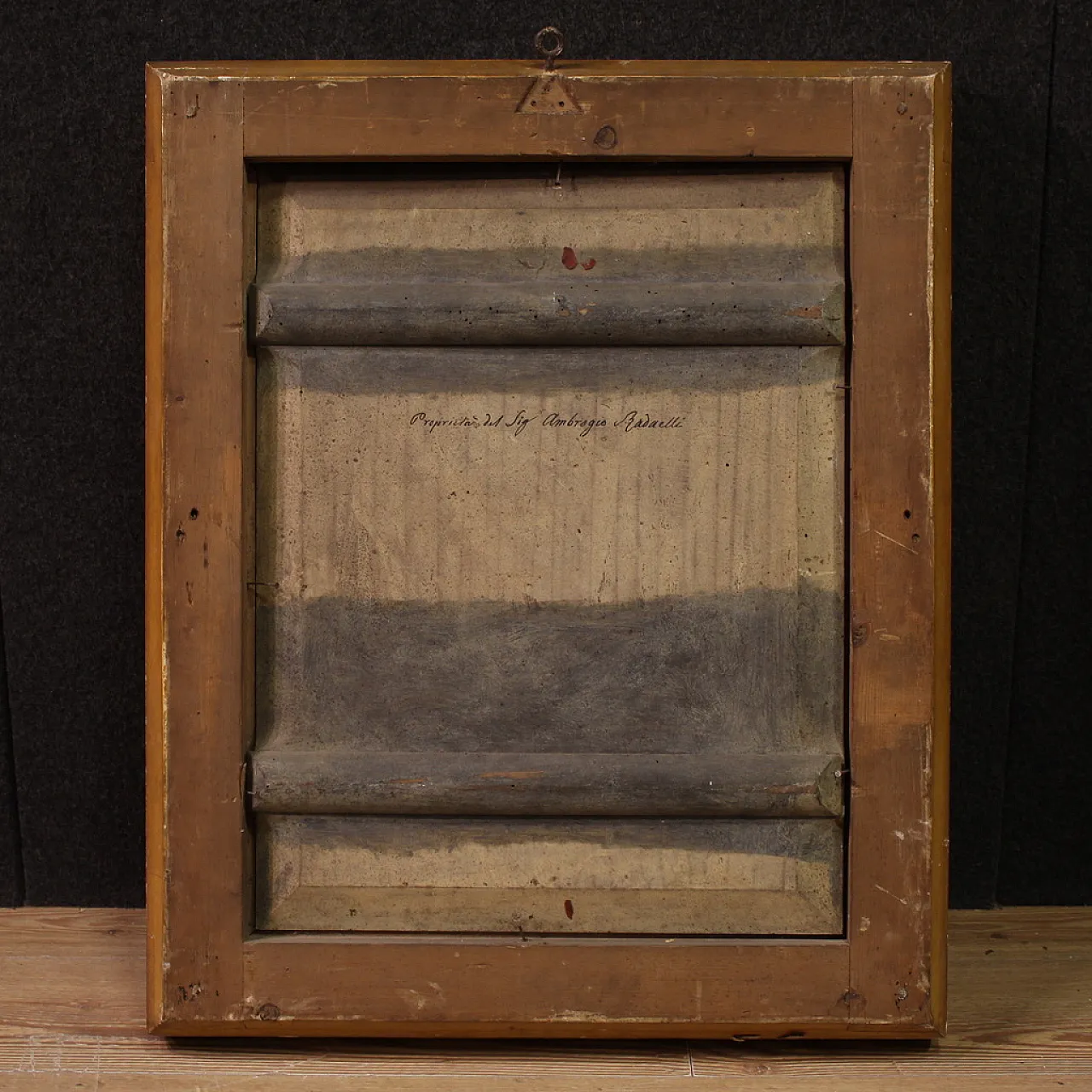 Painted on the 19th century table, Virgin Mary in contemplation 10