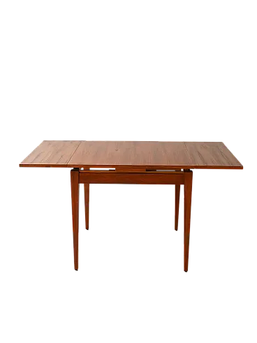 Scandinavian table in square teak, 1960s