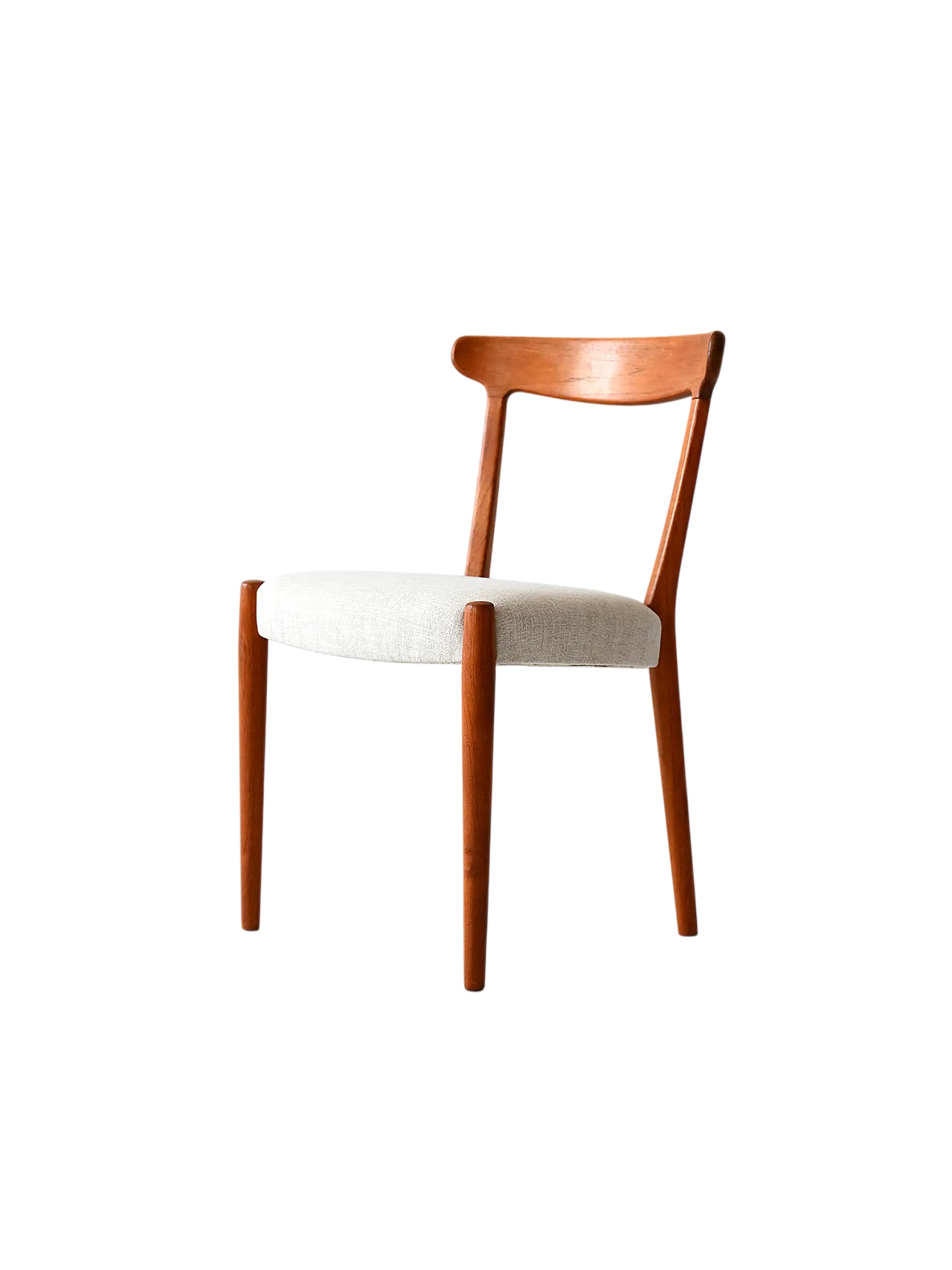 Scandinavian chair in curved teak, 1960s 11
