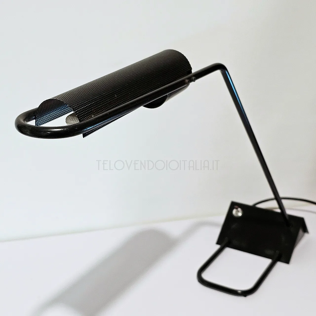 Candle black table lamp, 80s 3