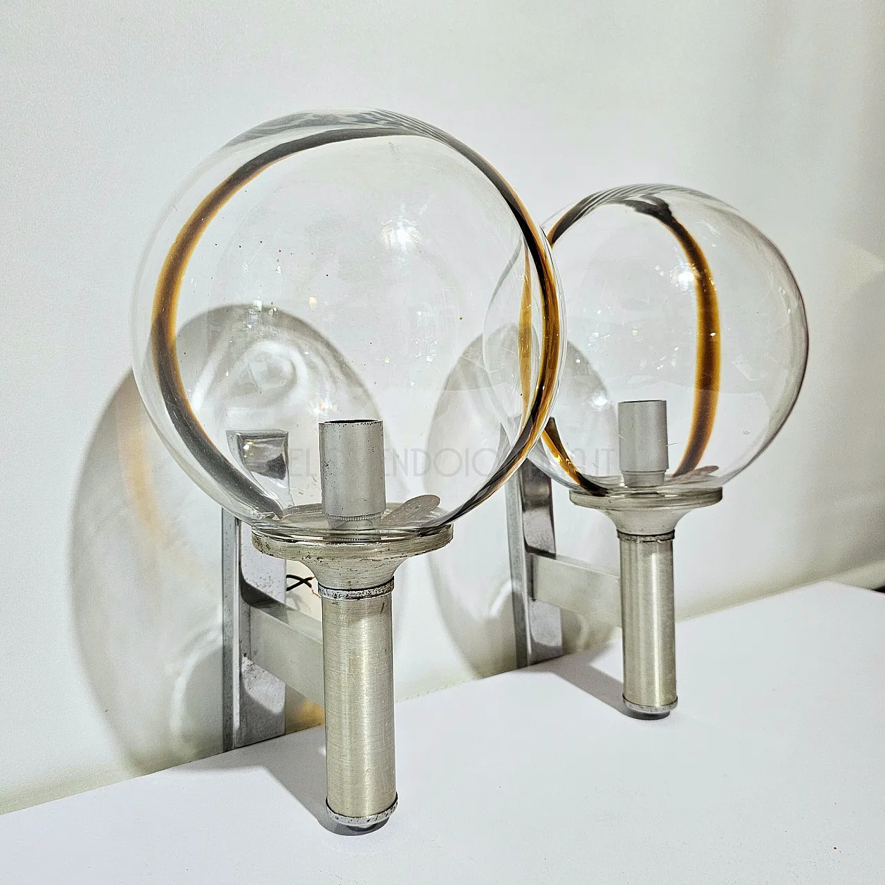 Pair of Applique with Boccia Murano Marazzega glass 1