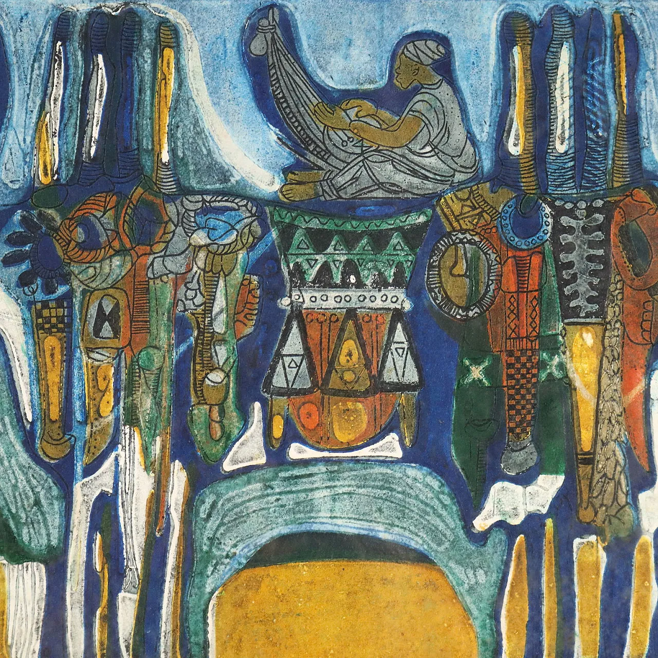 Plastografia di Bruce Onobrakpeya, anni '90 4