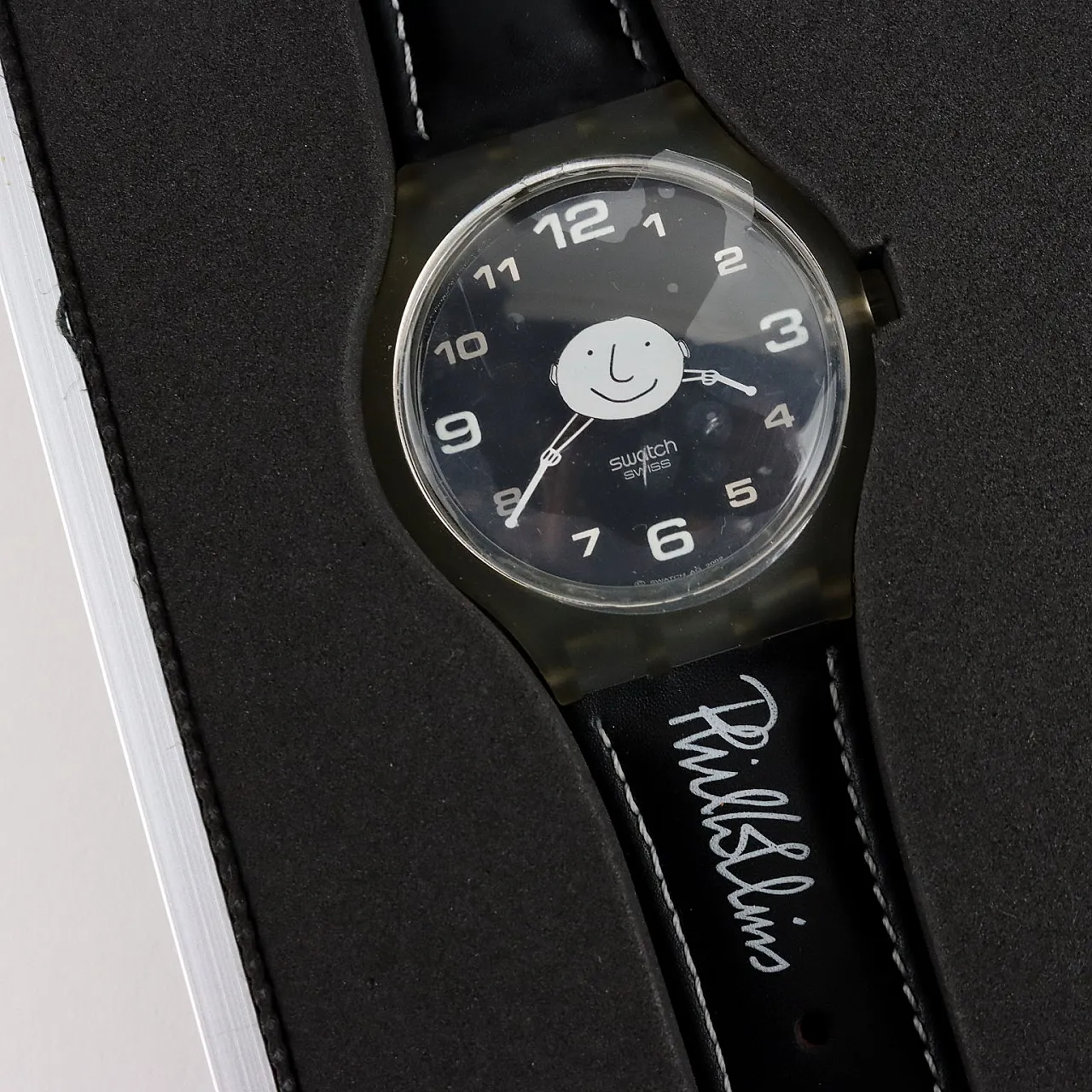 2 Swatch Wake Up Call Phil Collins watches, late 20th century 