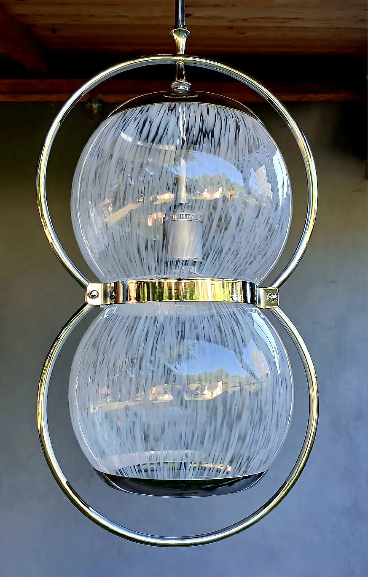 Lampadario a sospensione stile Nason Murano, anni '60 6