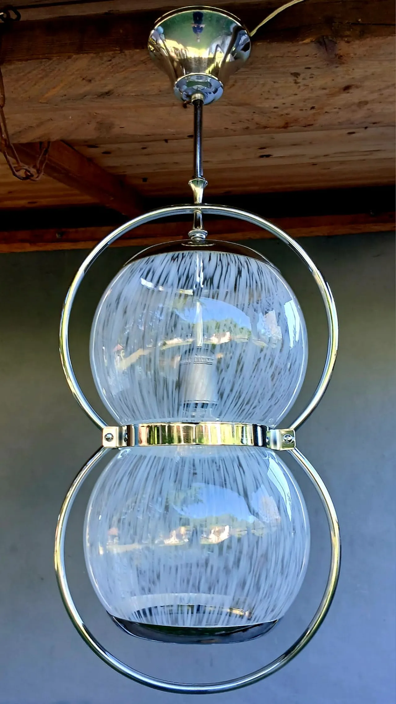Lampadario a sospensione stile Nason Murano, anni '60 7