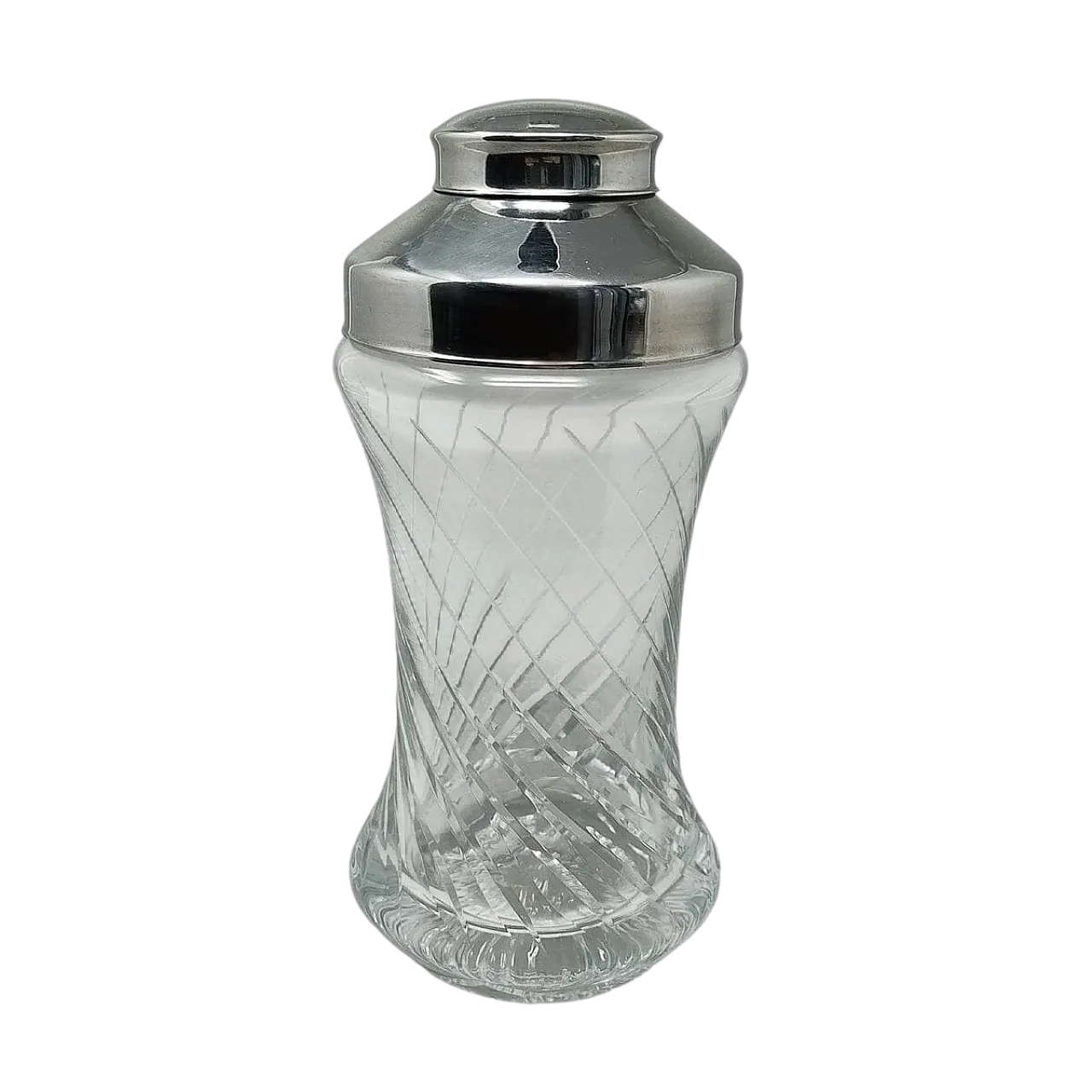 Cut crystal cocktail shaker, 1960s 7