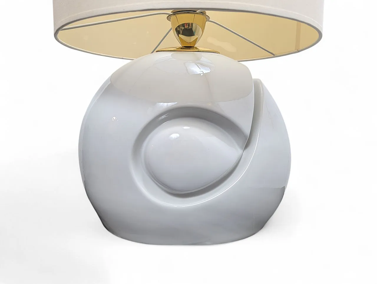 Ceramic table lamp by Lumi Milan LT series, 80s 3