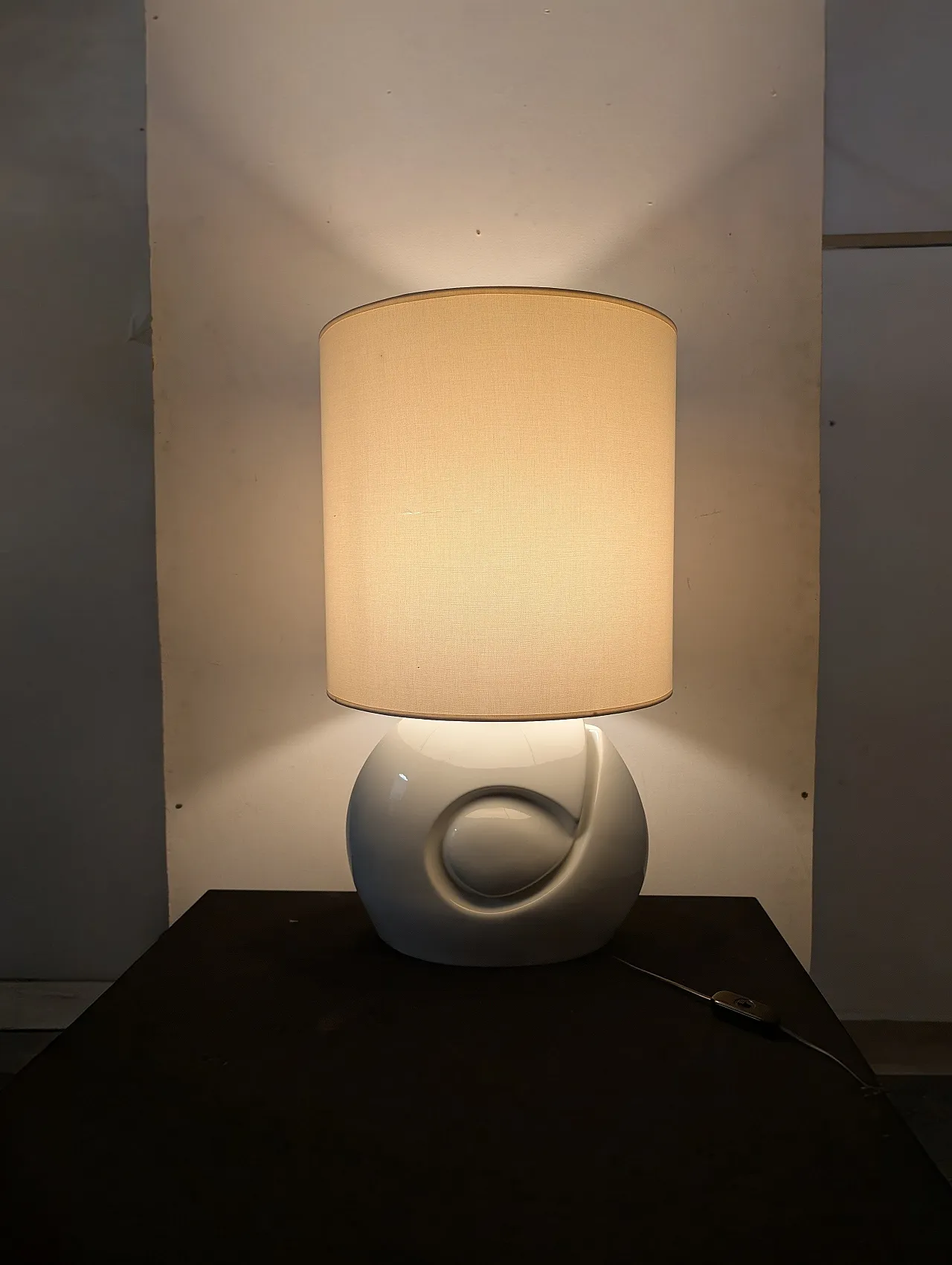 Ceramic table lamp by Lumi Milan LT series, 80s 8