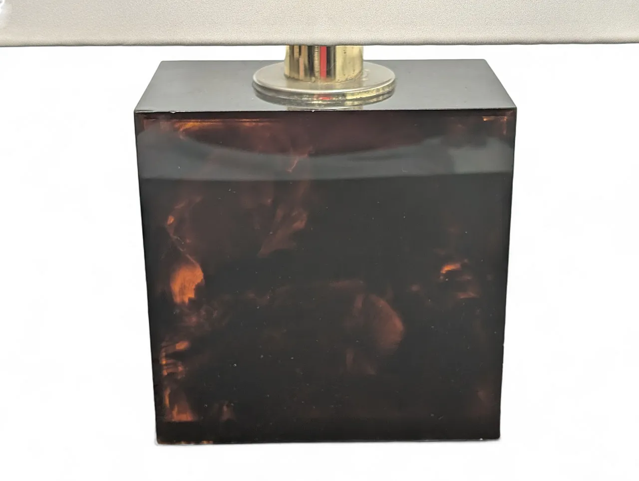 Modern table lamp with resin base, 80s 2