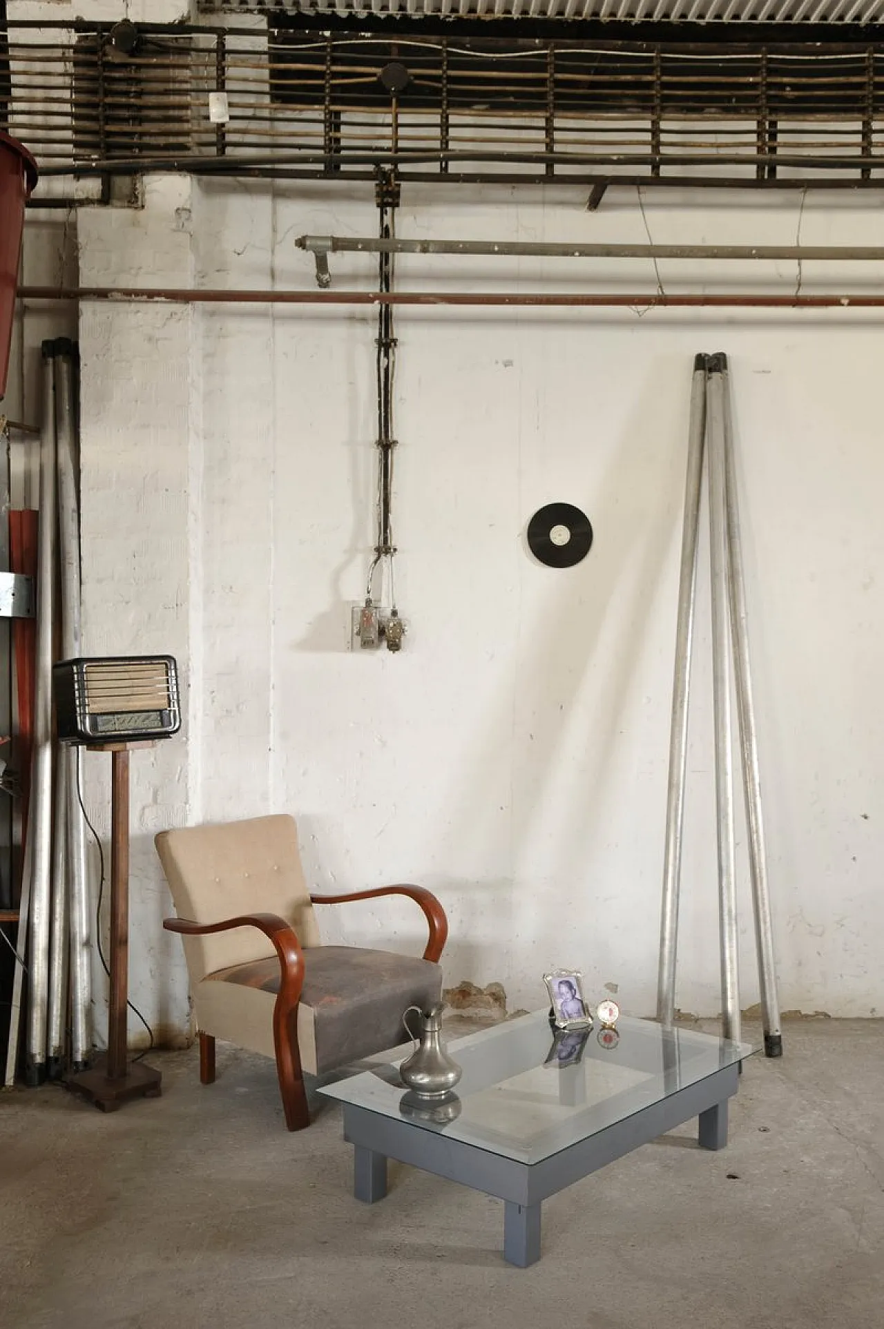 Tavolino da caffè moderno con piano in vetro, anni 2000 1