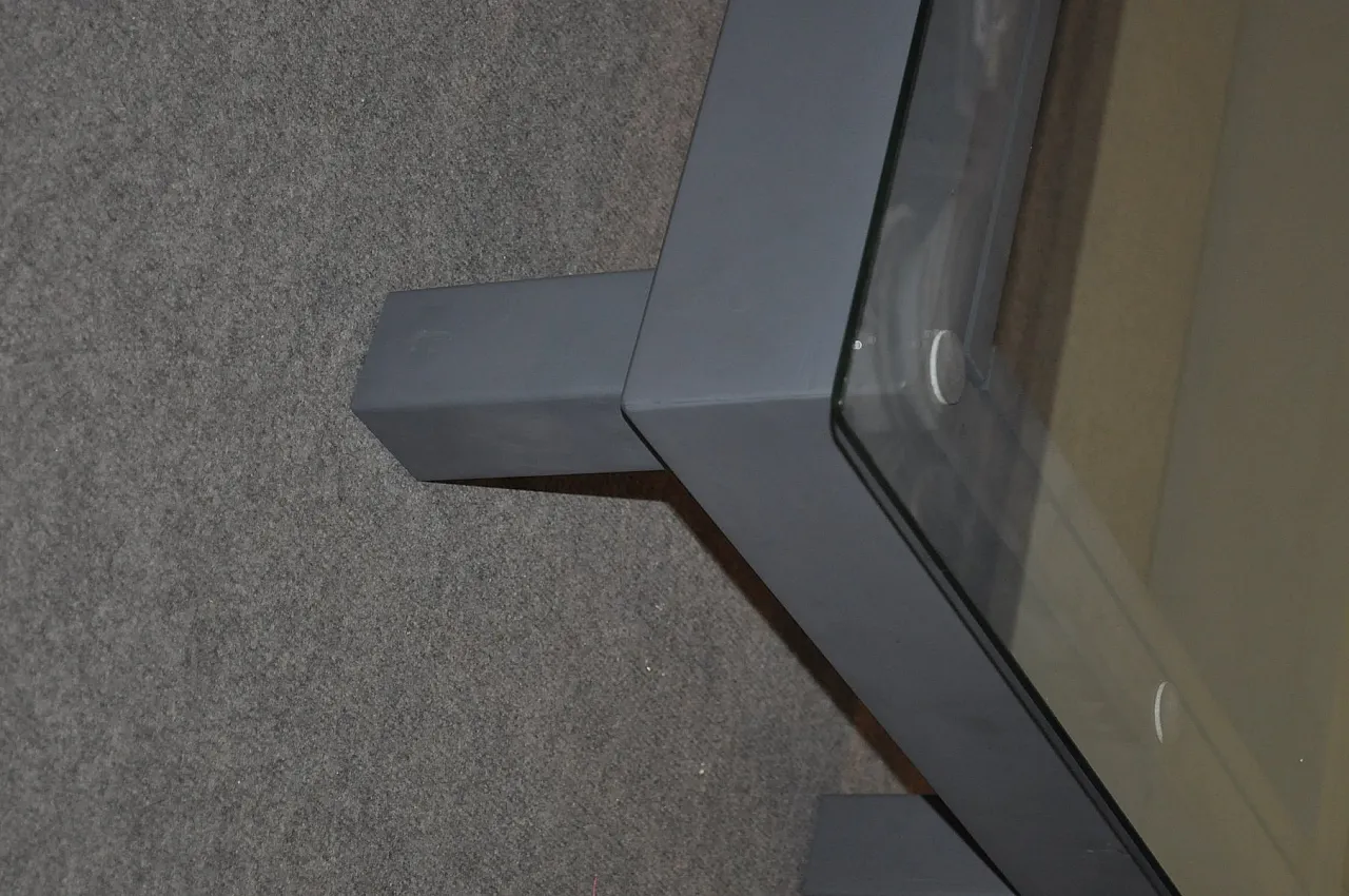 Tavolino da caffè moderno con piano in vetro, anni 2000 2