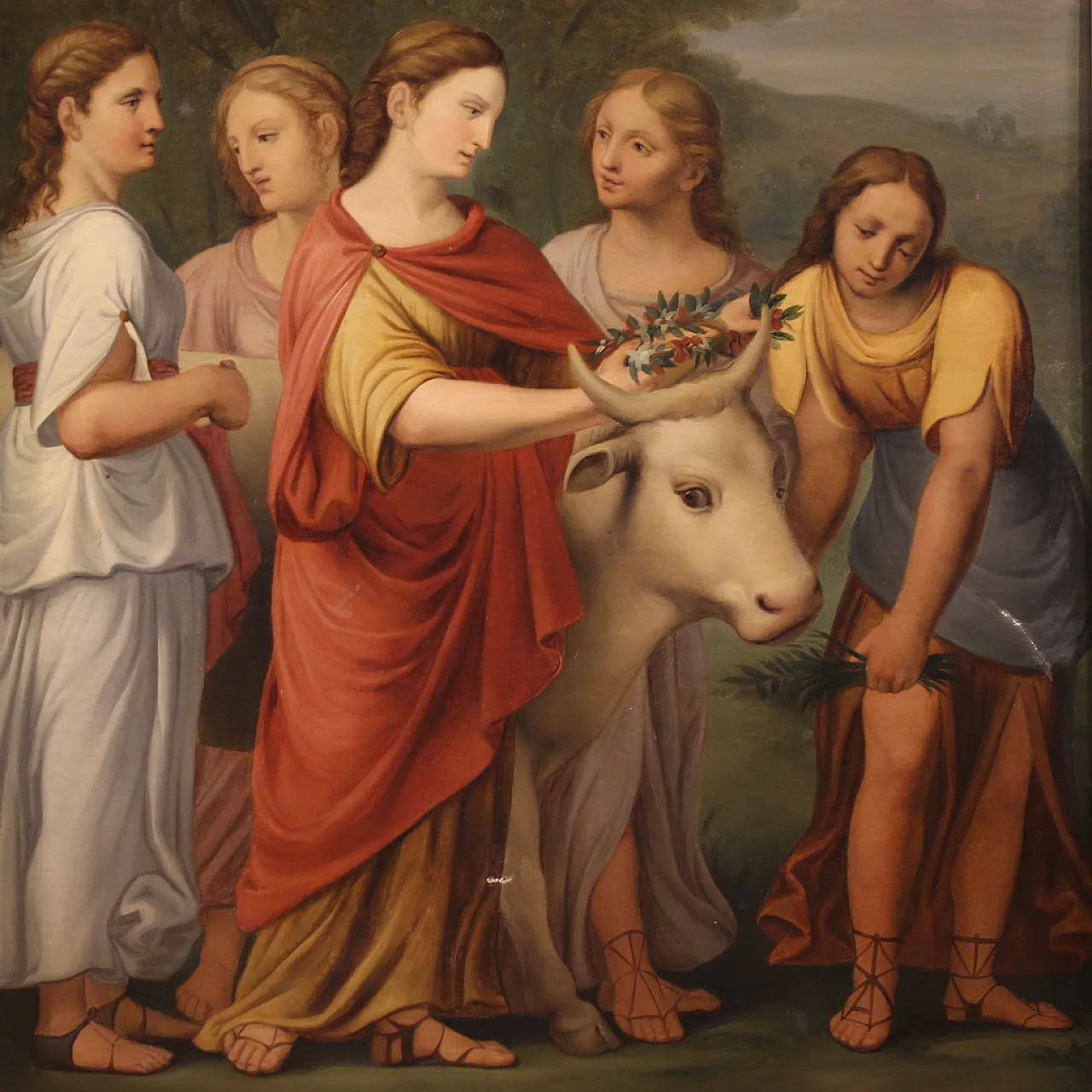 Dipinto neoclassico Ratto di Europa, '800 1