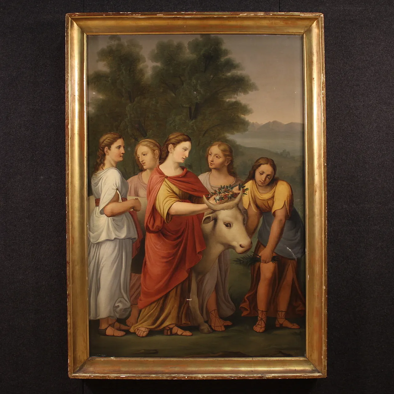 Dipinto neoclassico Ratto di Europa, '800 2