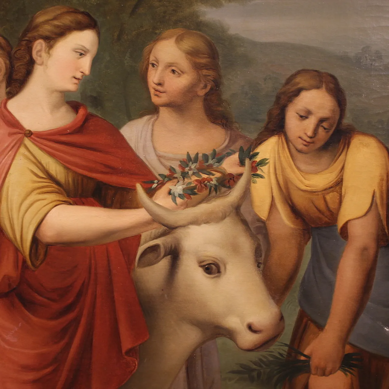 Dipinto neoclassico Ratto di Europa, '800 3