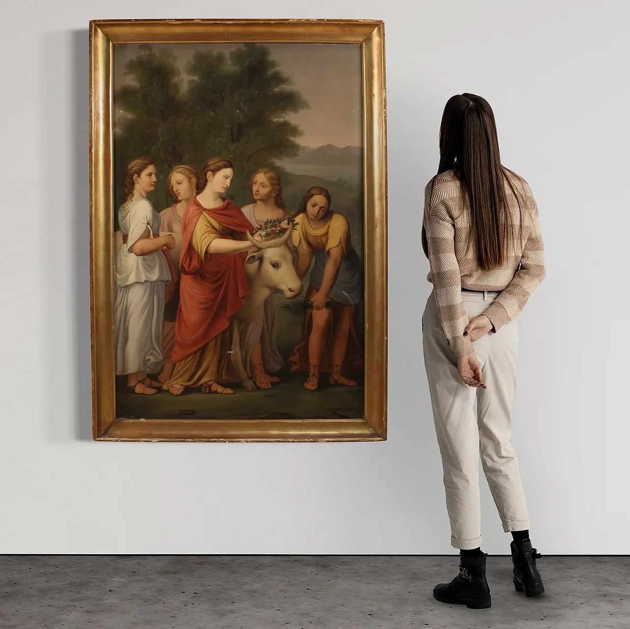 Dipinto neoclassico Ratto di Europa, '800 4