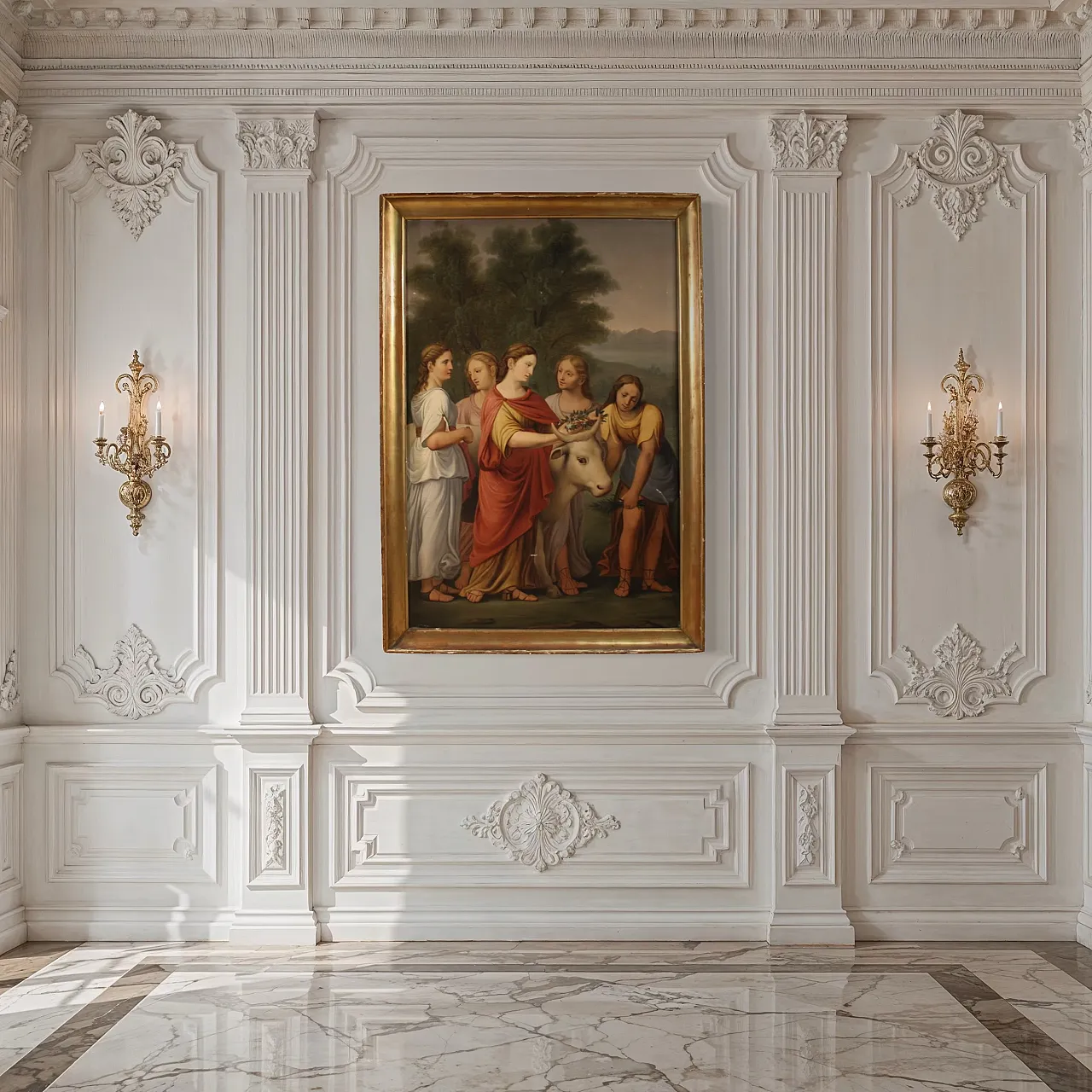 Dipinto neoclassico Ratto di Europa, '800 6