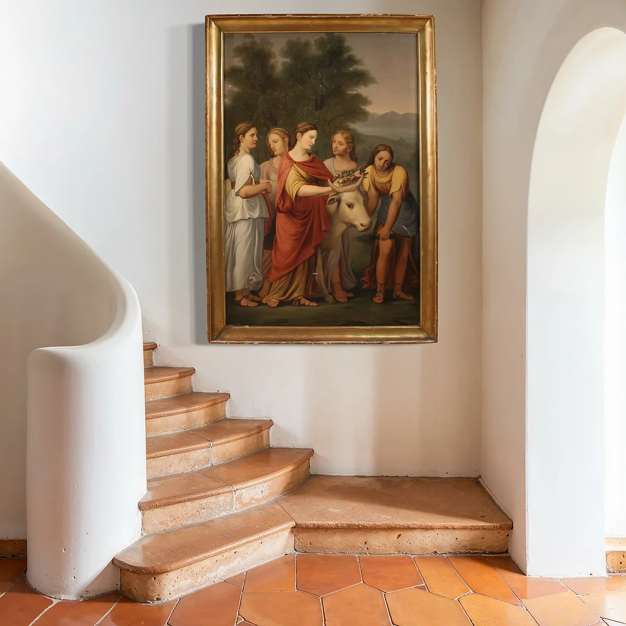 Dipinto neoclassico Ratto di Europa, '800 13