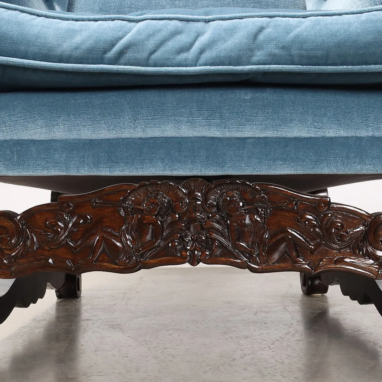 Coppia di poltrone in stile Neobarocco in noce, '800 6