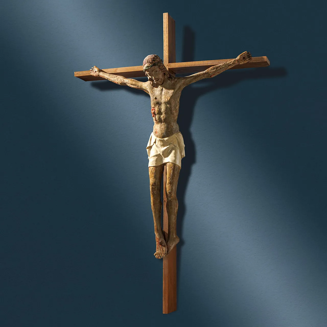 Cristo Crocifisso, scultura in legno policromo, '500 1