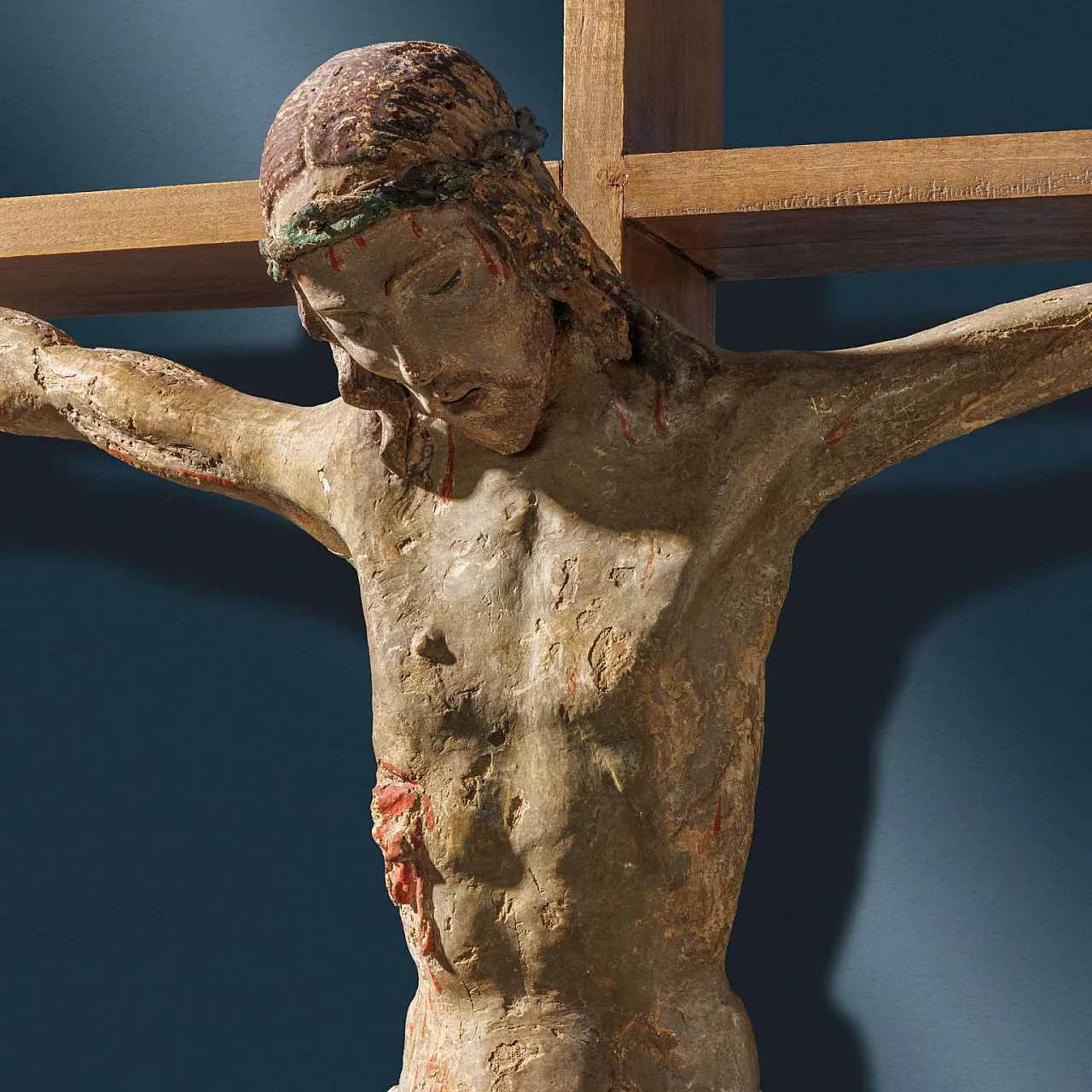 Cristo Crocifisso, scultura in legno policromo, '500 2