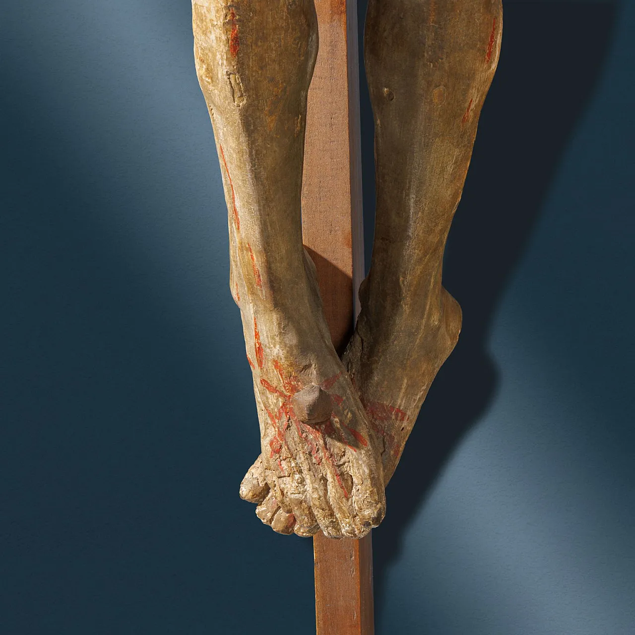 Cristo Crocifisso, scultura in legno policromo, '500 5